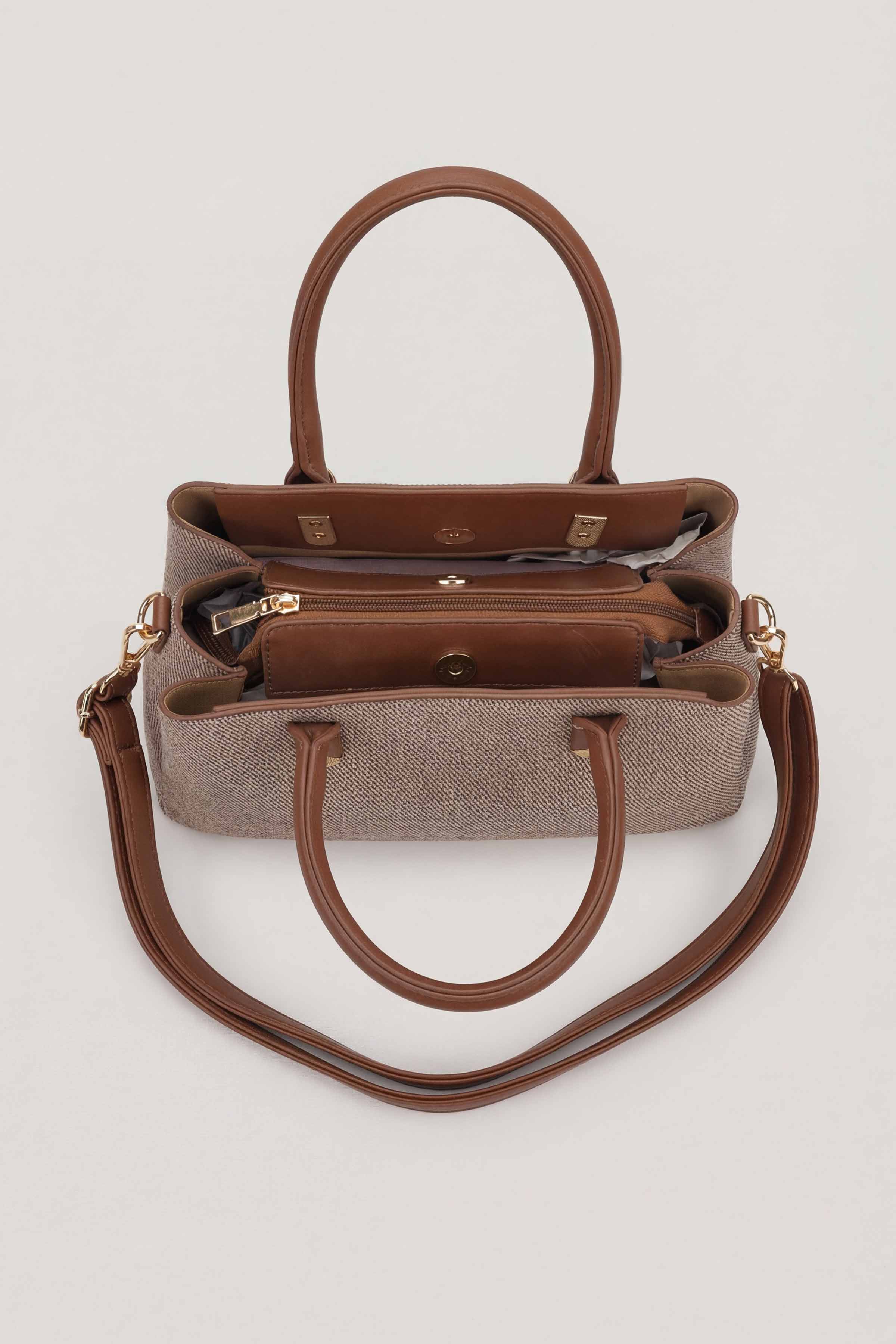 Coffee Shoulder Bag-445522117  for Women - Fashion Collection | Nishat | Shop Online