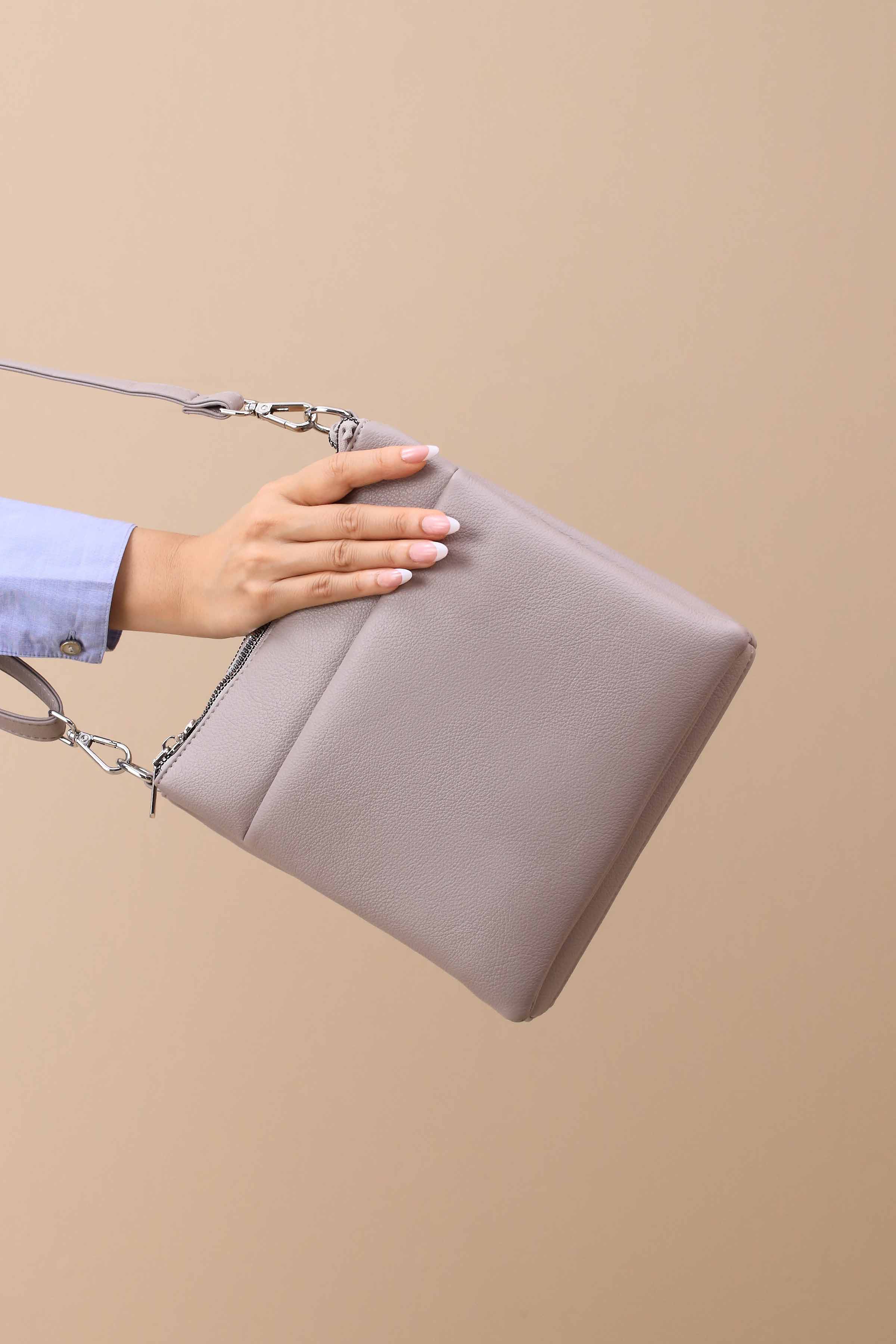 Grey Shoulder Bag-445612111-for Women - Bag Winter Collection | Nishat | Shop Online