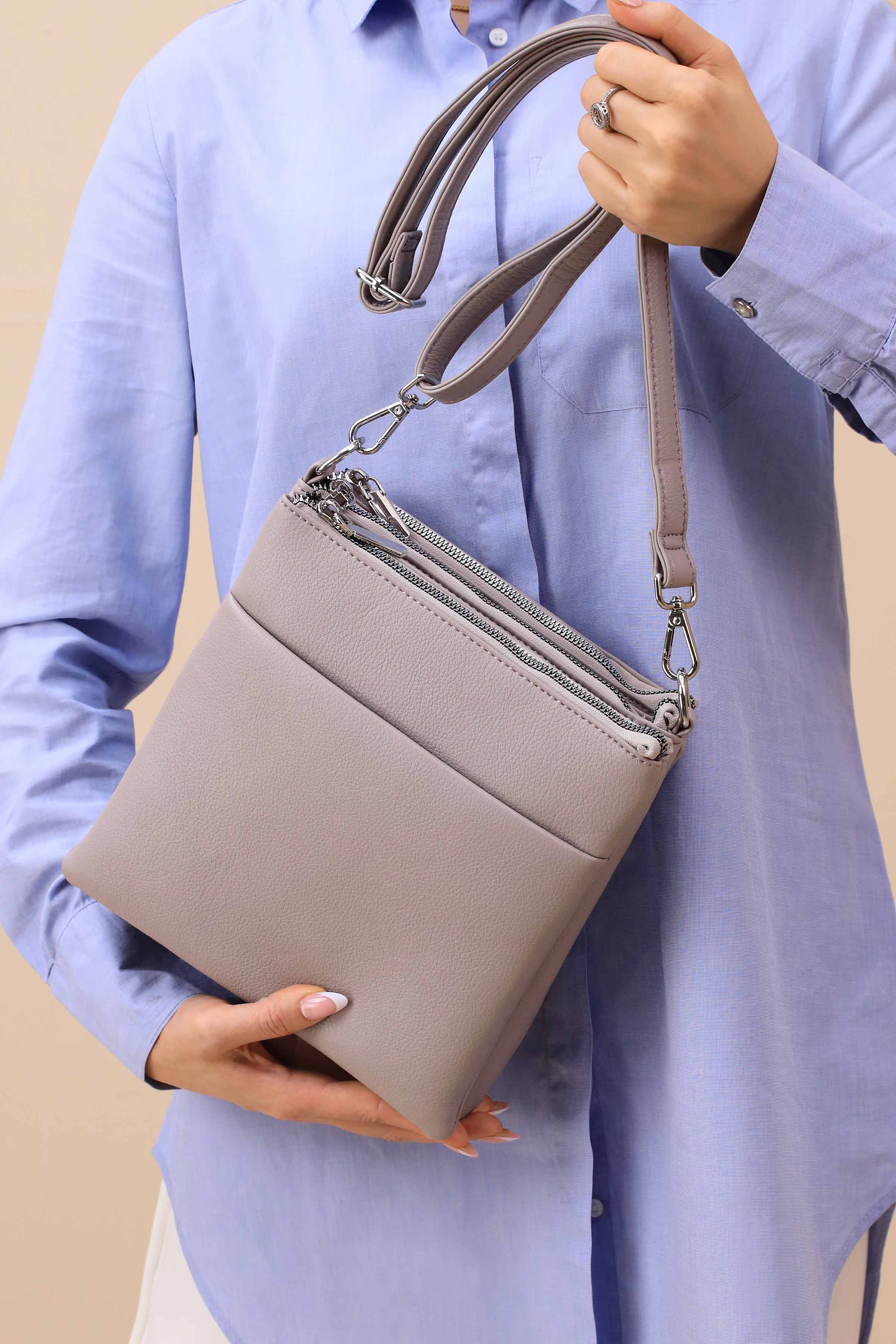 Grey Shoulder Bag-445612111-for Women - Bag Winter Collection | Nishat | Shop Online