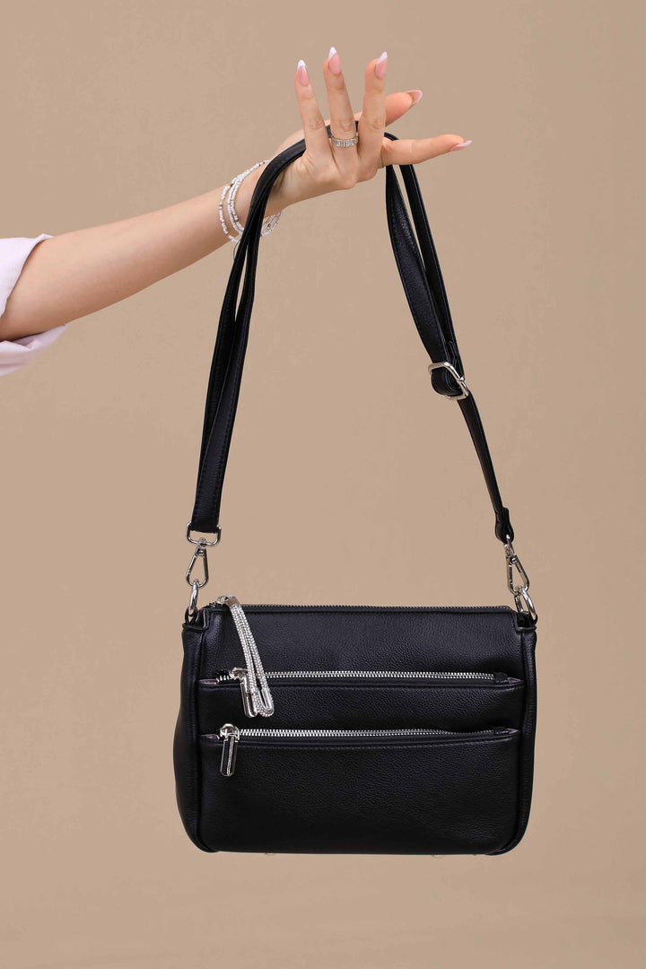 Black Shoulder Bag-445622103-for Women - Bag Winter Collection | Nishat | Shop Online