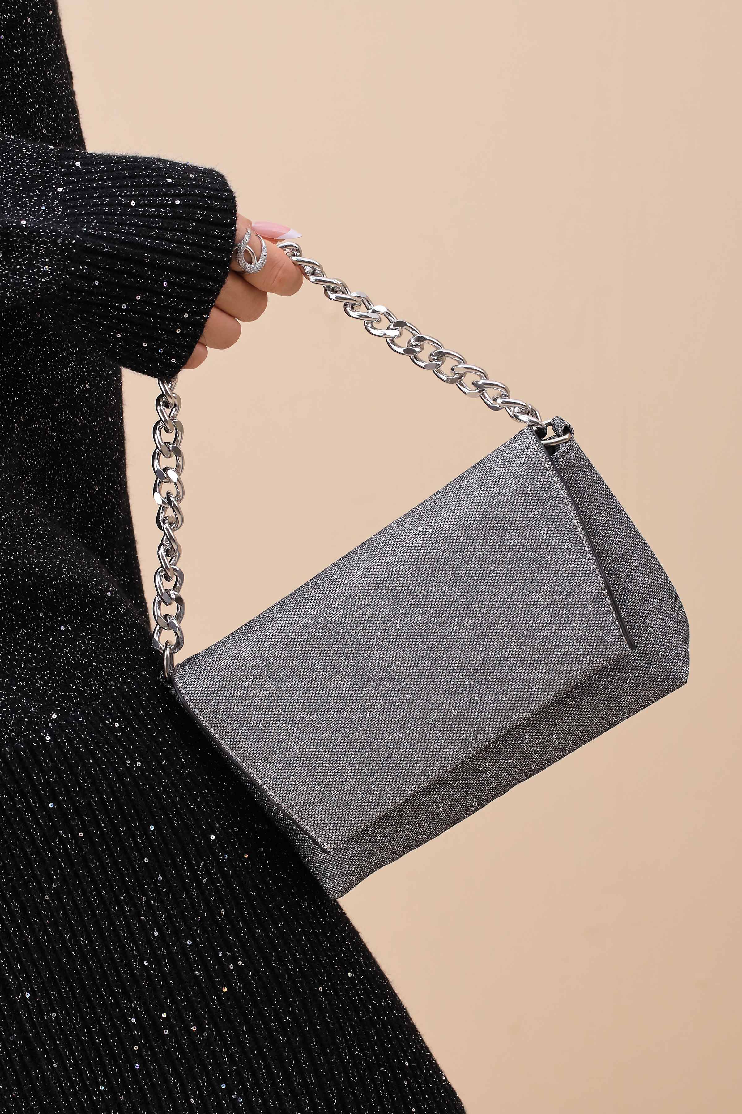 Dark Grey Clutch-445752121-for Women - Bag Winter Collection | Nishat | Shop Online