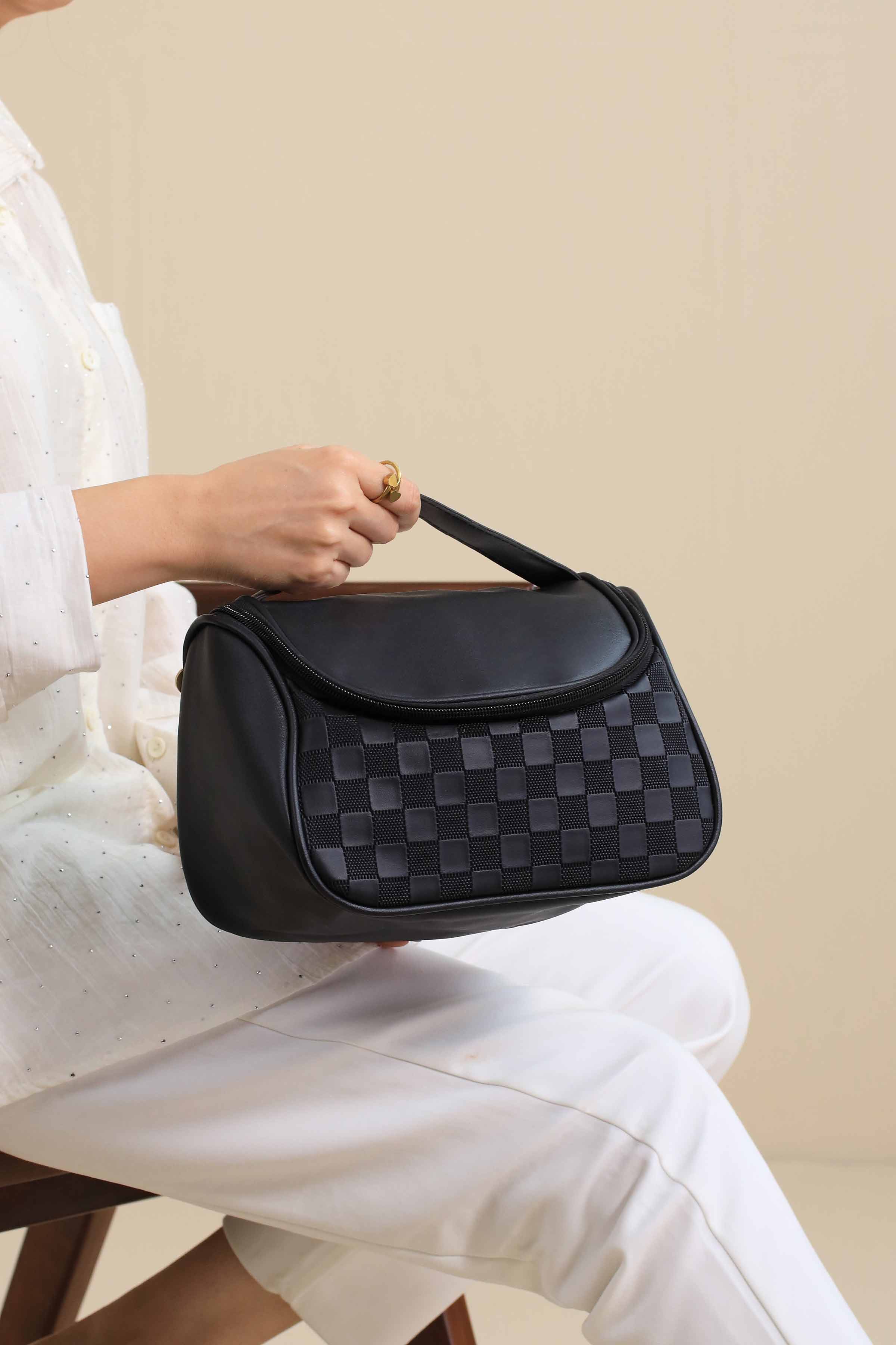 Black Vanity Bag-445912103 for Women - Bag Winter Collection | Nishat | Shop Online