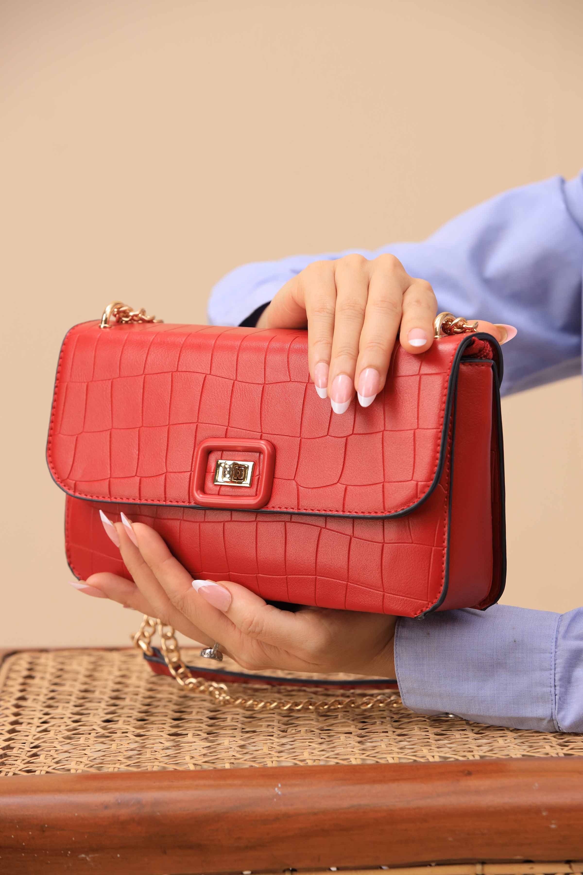 Red Shoulder Bag-445992101-for Women - Bag Winter Collection | Nishat | Shop Online