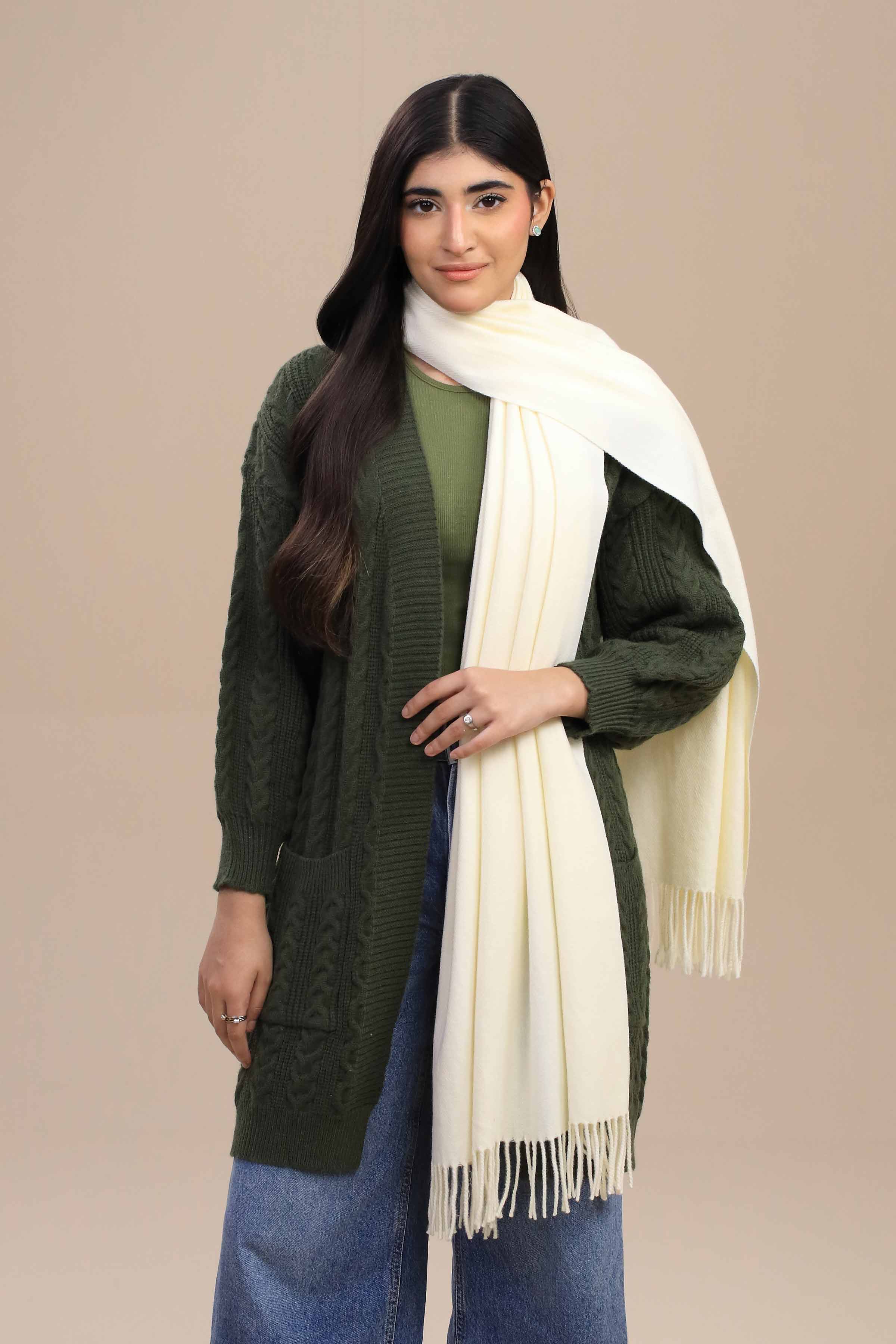 Off white Women Shawl-446022107
