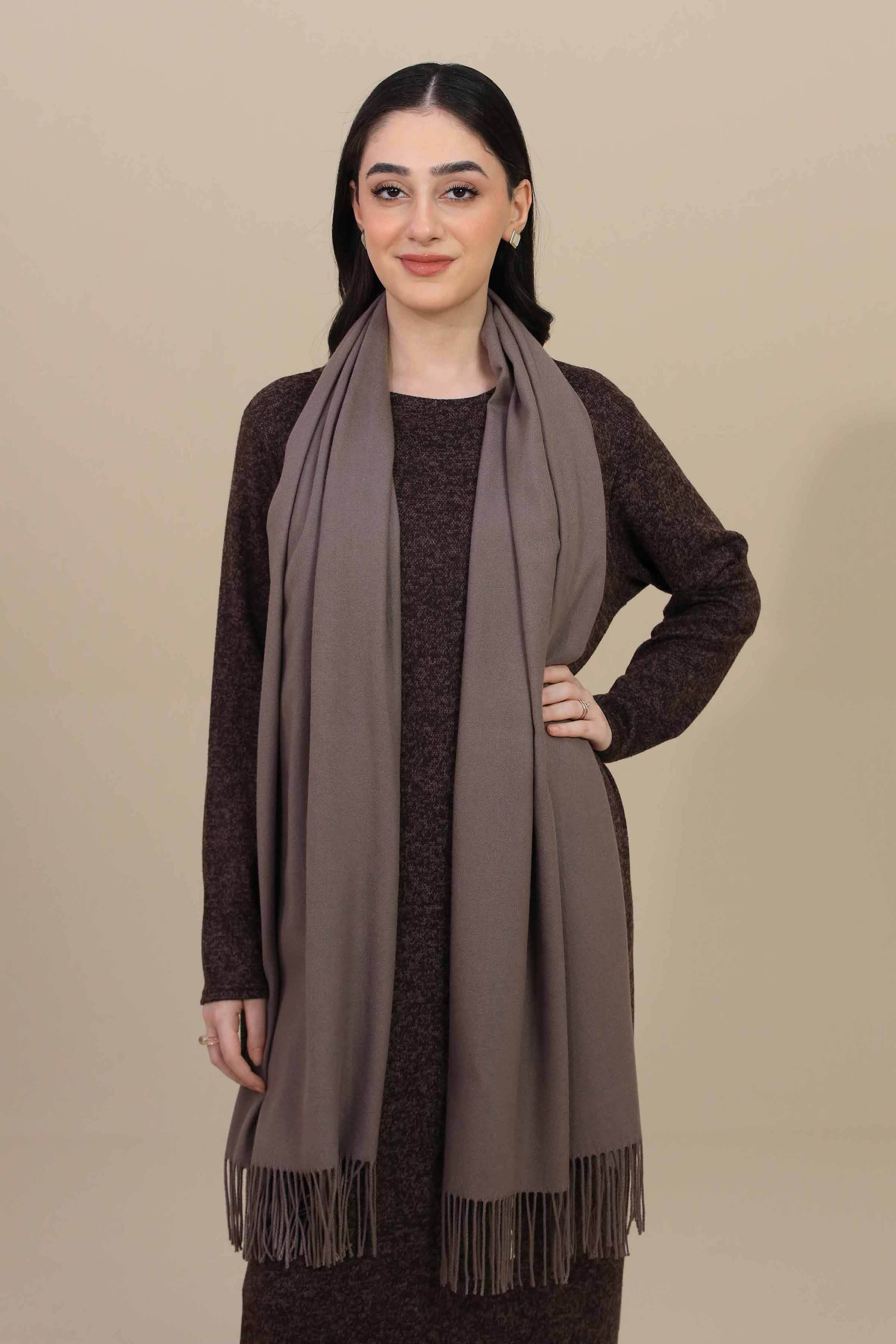 Khaki Women Shawl-446032130