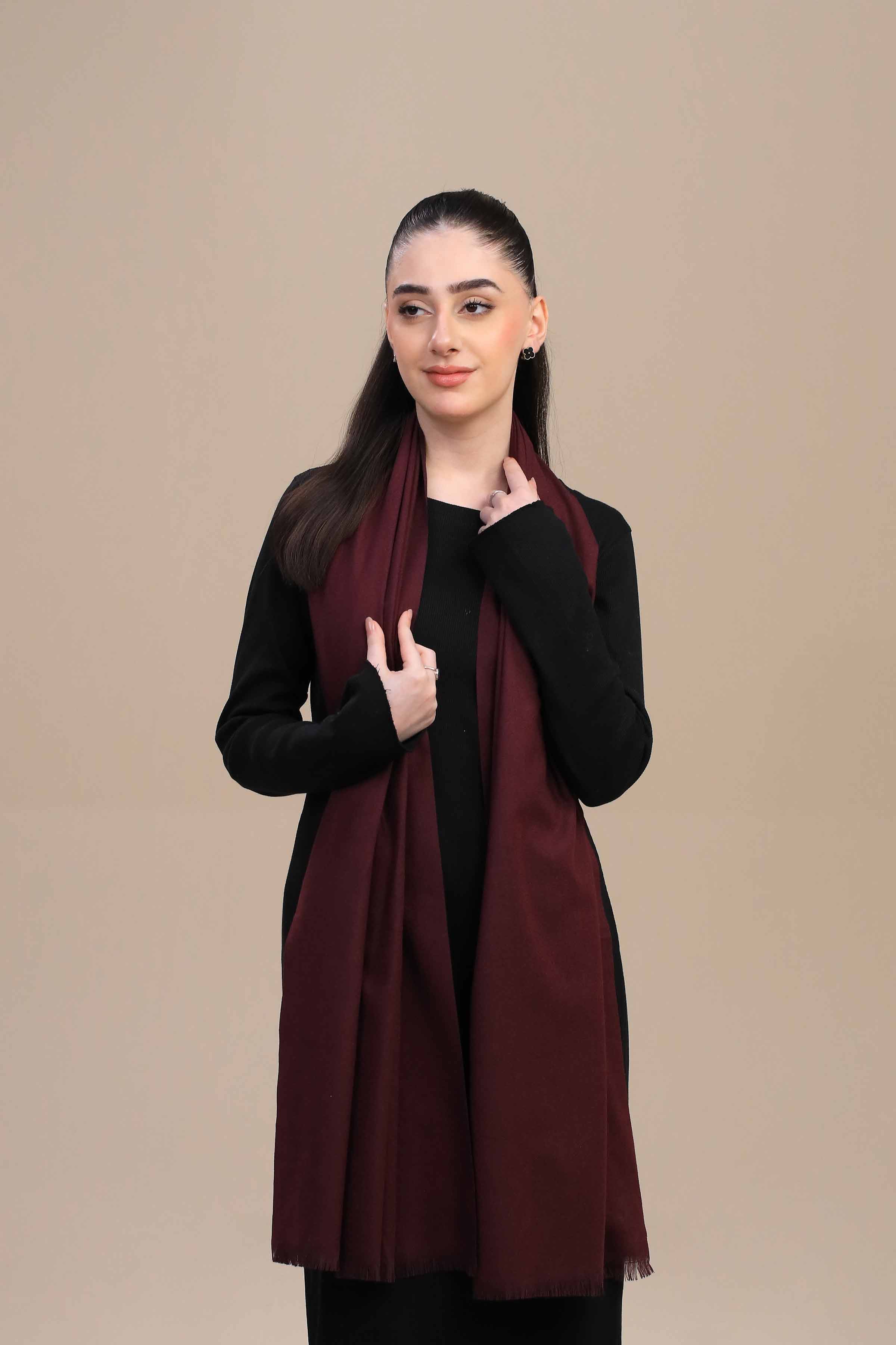 Maroon Women Shawl-446122122 for Women – Winter Women Shawl Collection | Nishat | Shop Online