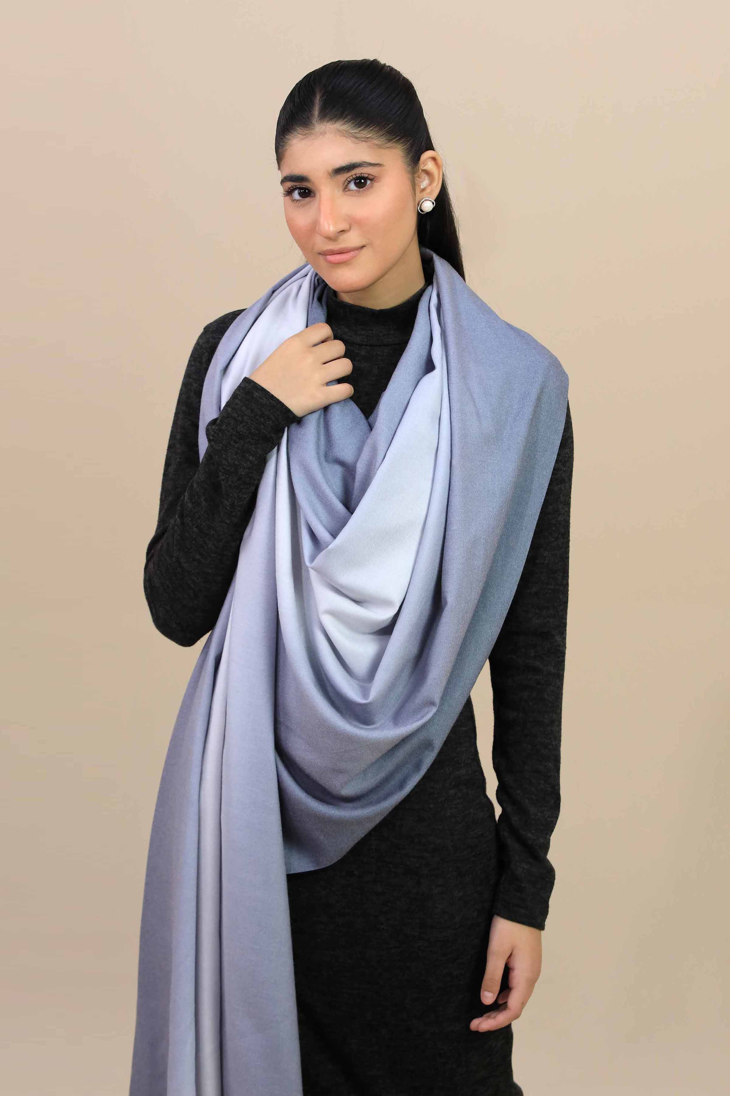 Grey White Women Shawl-446132112