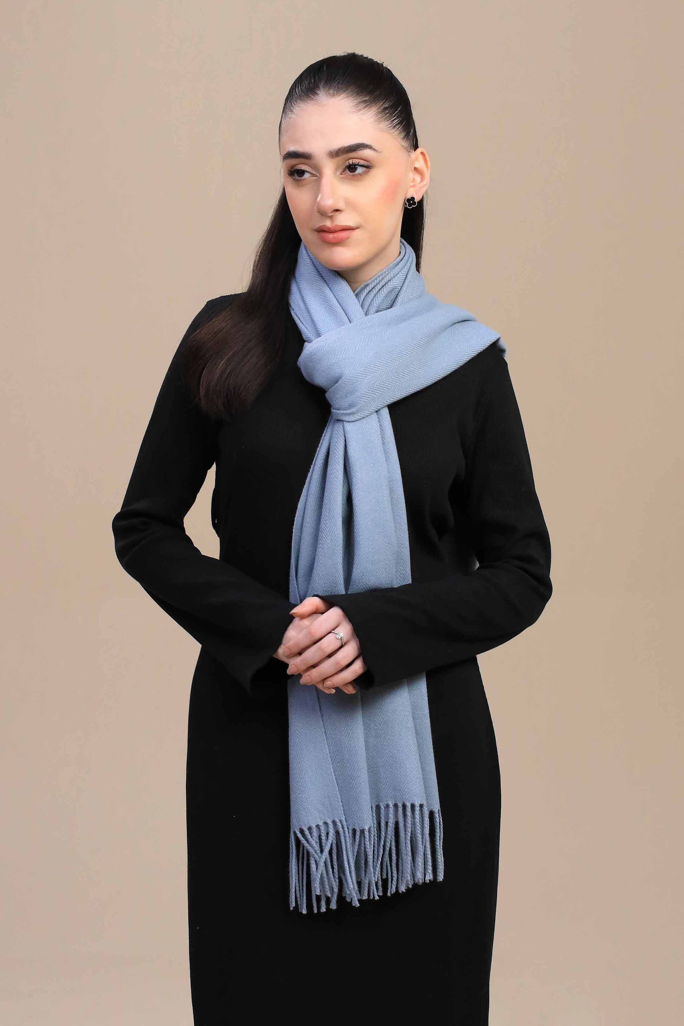 Sky Blue Women Shawl-446142110