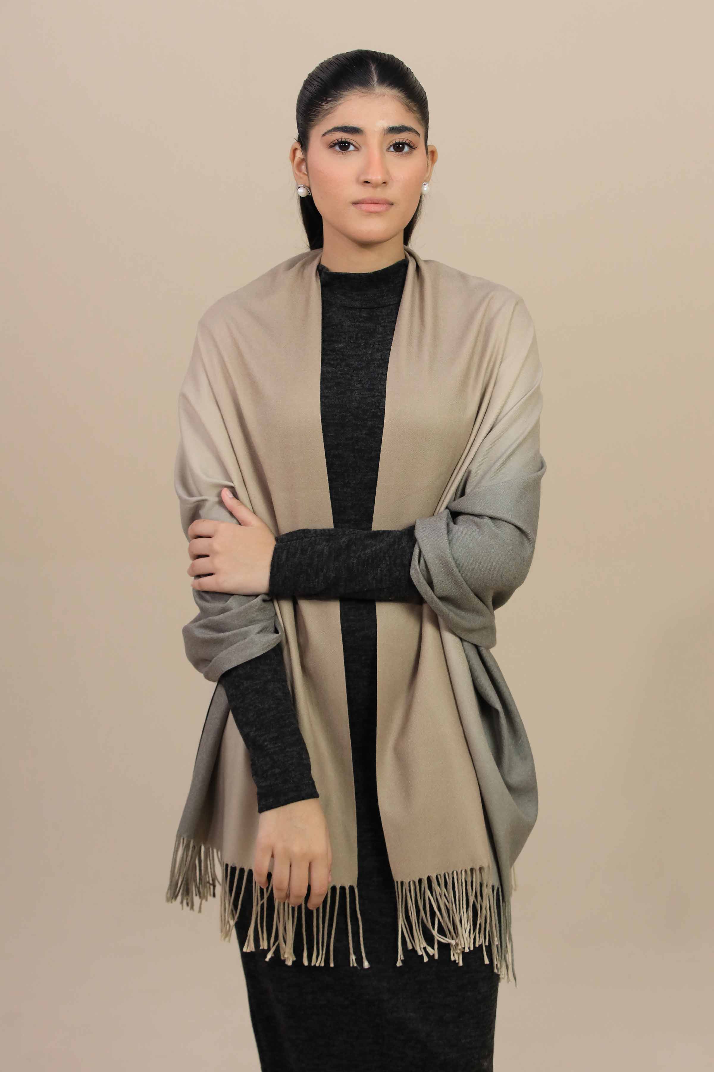Khaki Women Shawl-446142130 for Women – Winter Women Shawl Collection | Nishat | Shop Online