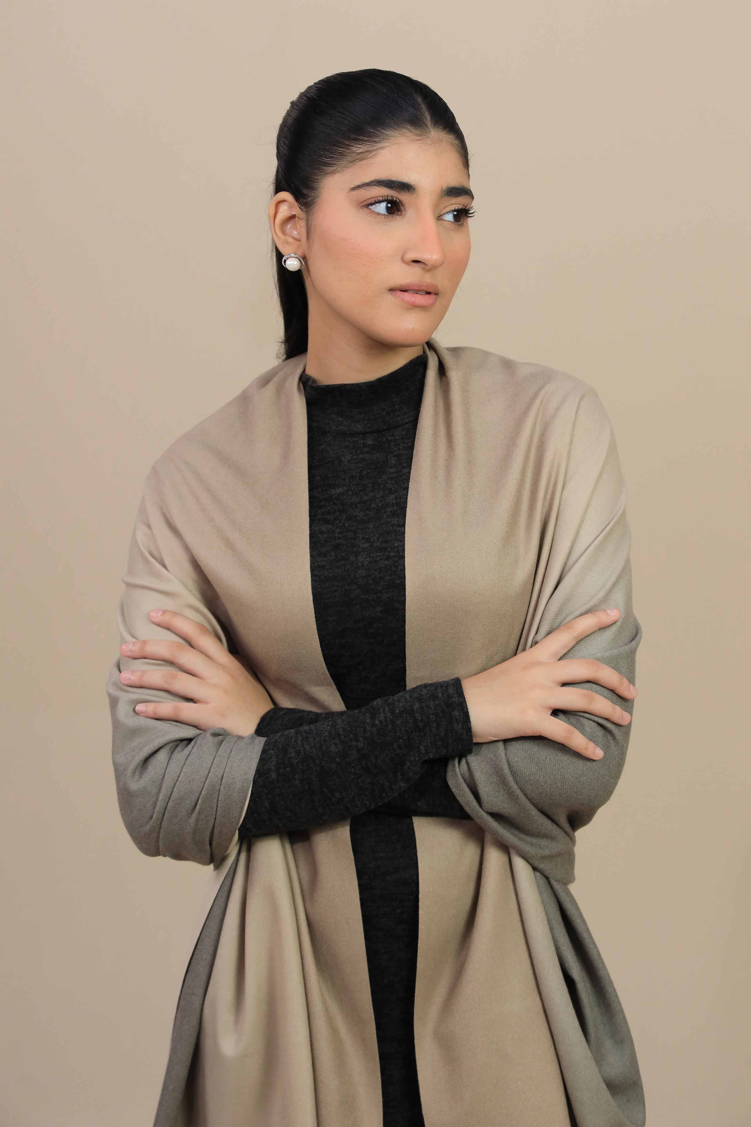 Khaki Women Shawl-446142130 for Women – Winter Women Shawl Collection | Nishat | Shop Online