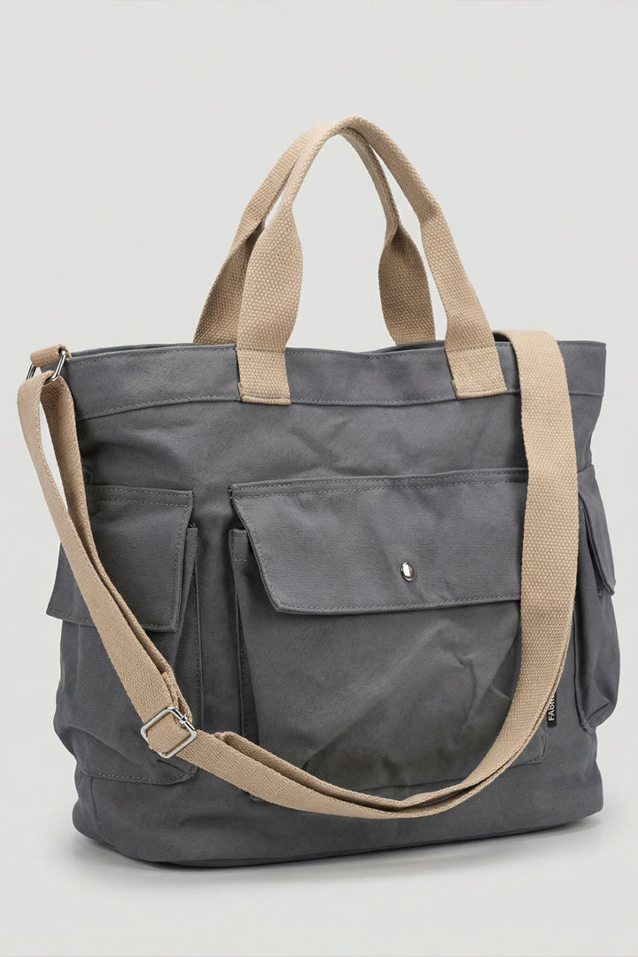 Grey Canvas Bag-446332111  for Women - Fashion Collection | Nishat | Shop Online