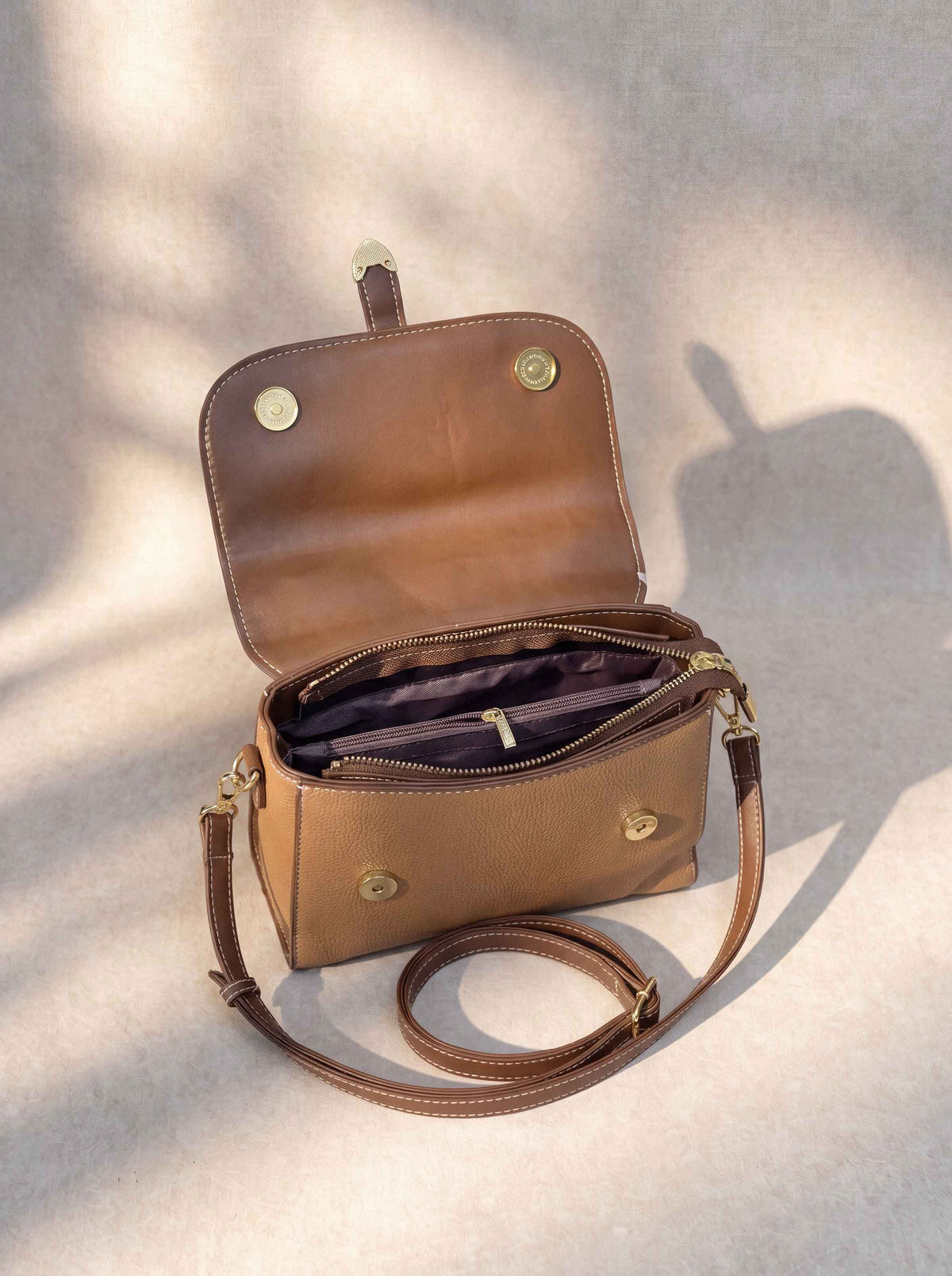 Brown Shoulder Bag-446382113 - for Women - Bag Collection | Nishat | Shop Online