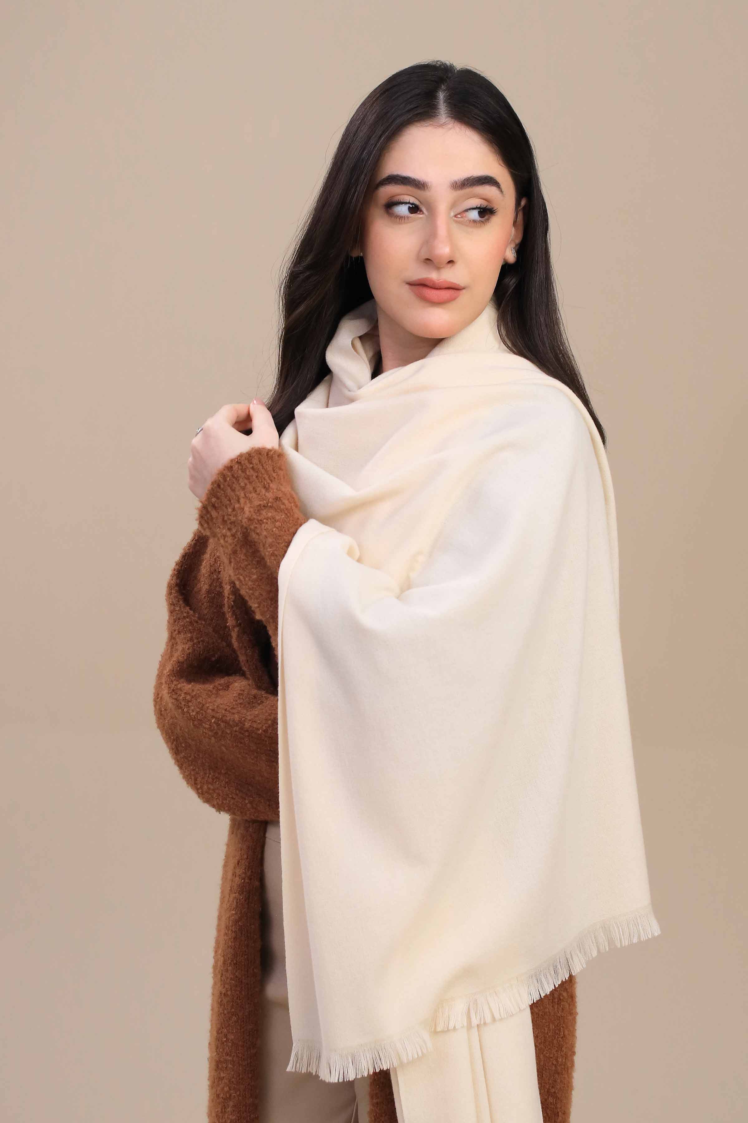 Off White Women Shawl-446712107