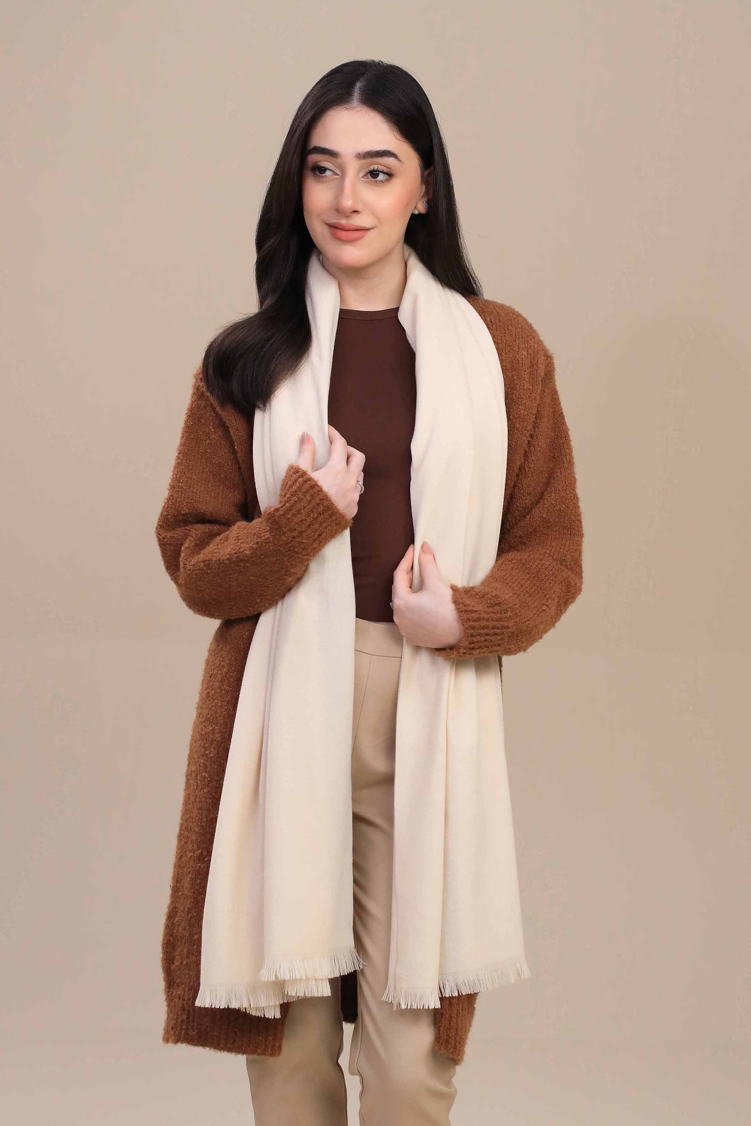 Off White Women Shawl-446712107