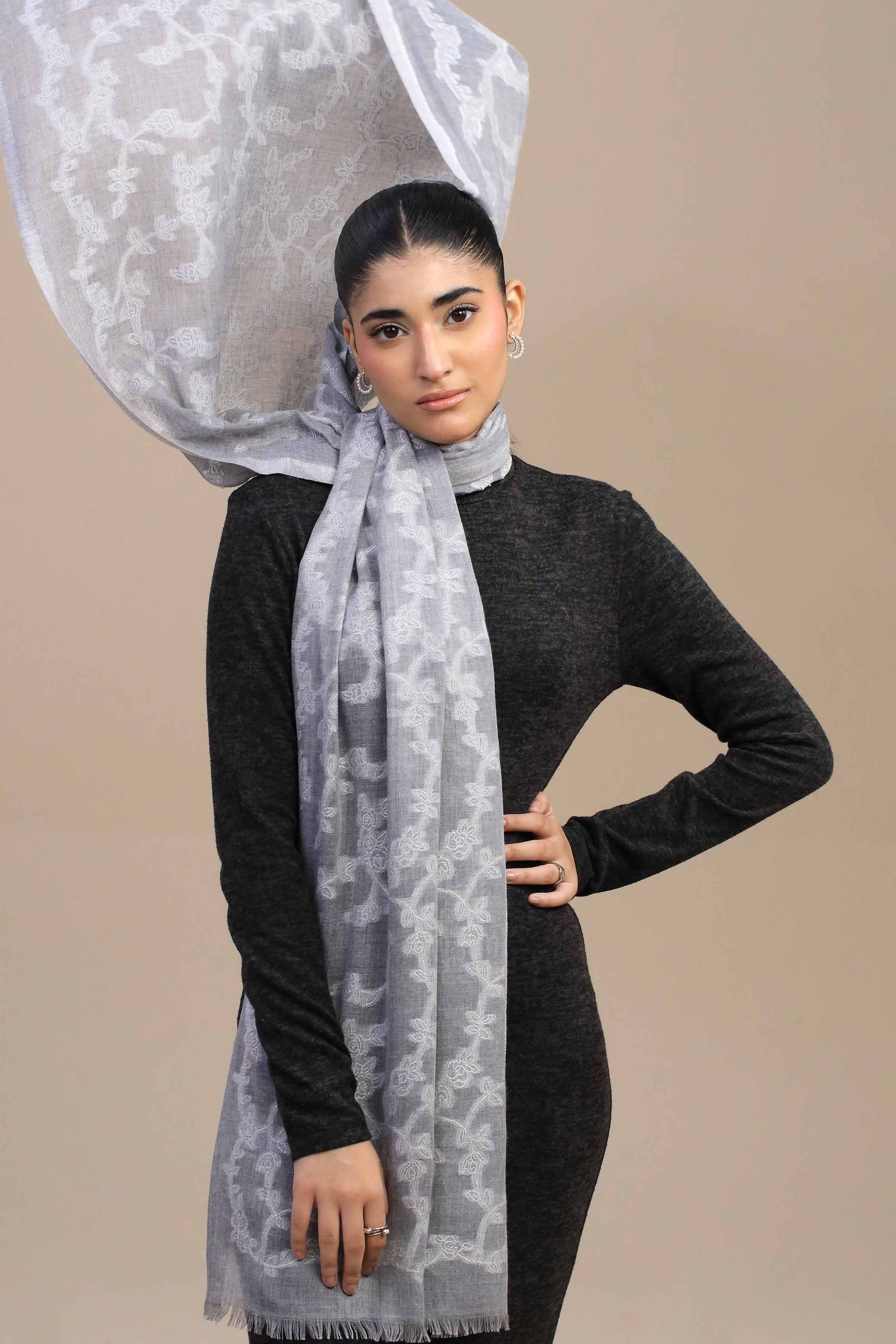 Grey Women Shawl-446772111