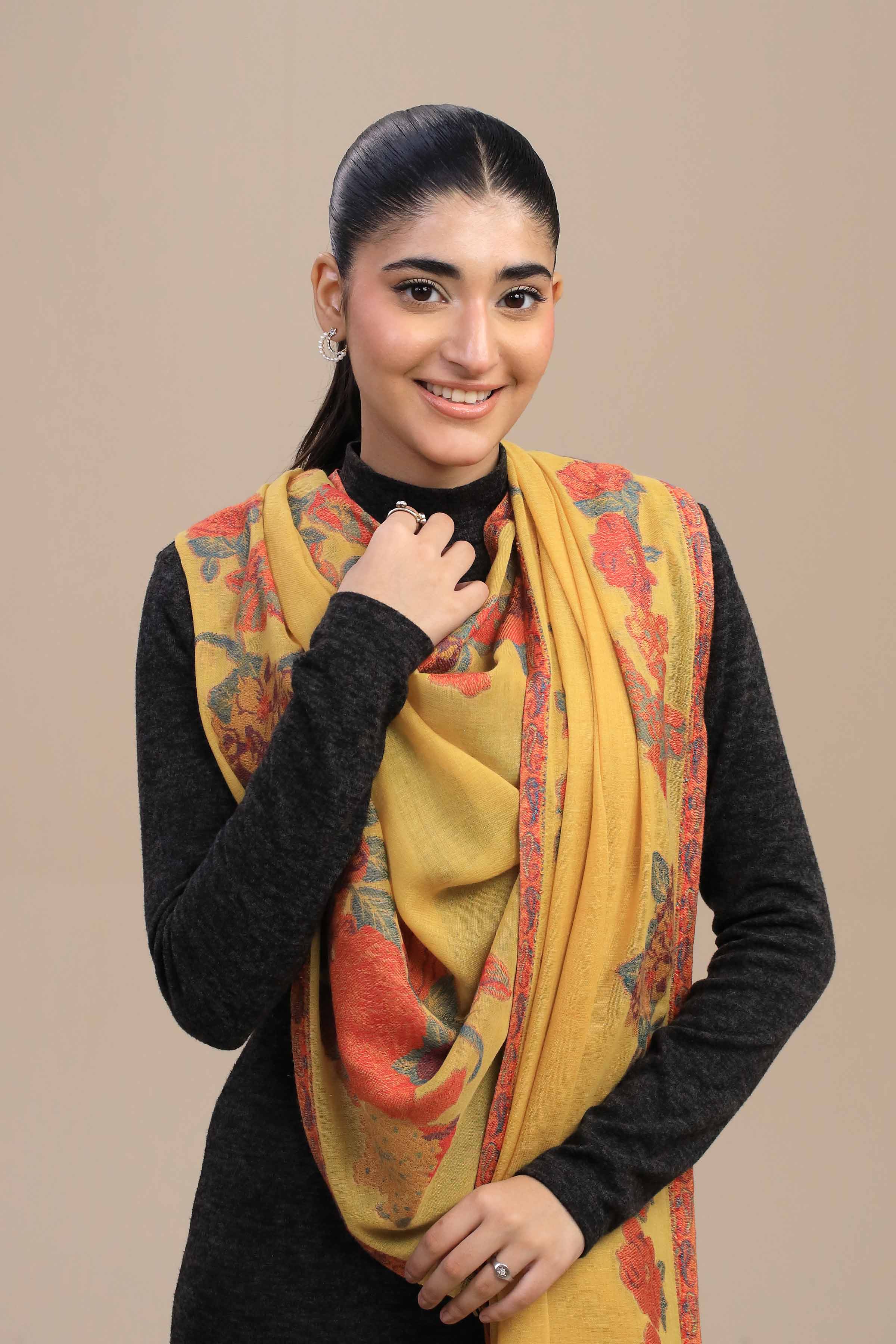 Yellow Women Shawl-446782102