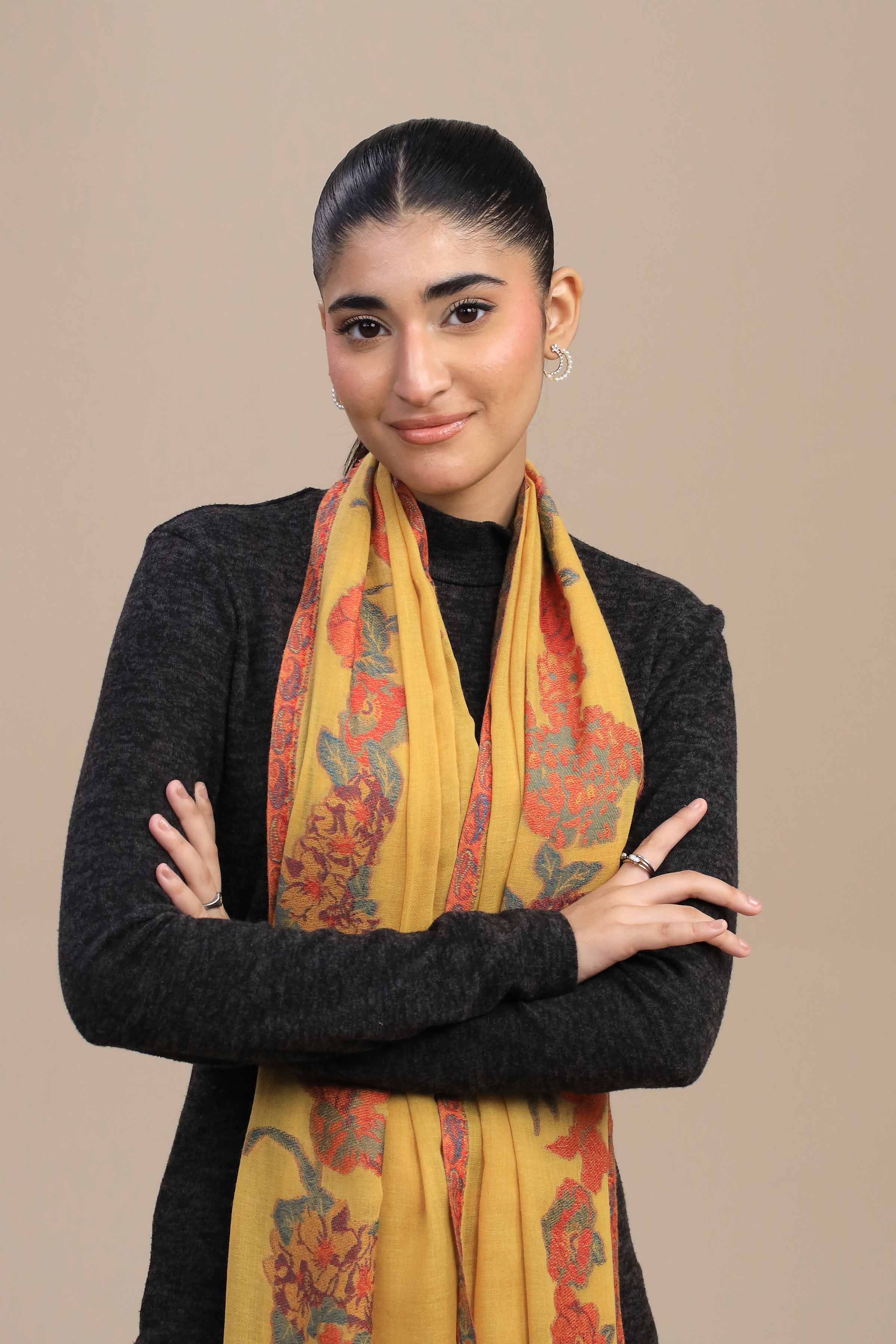 Yellow Women Shawl-446782102