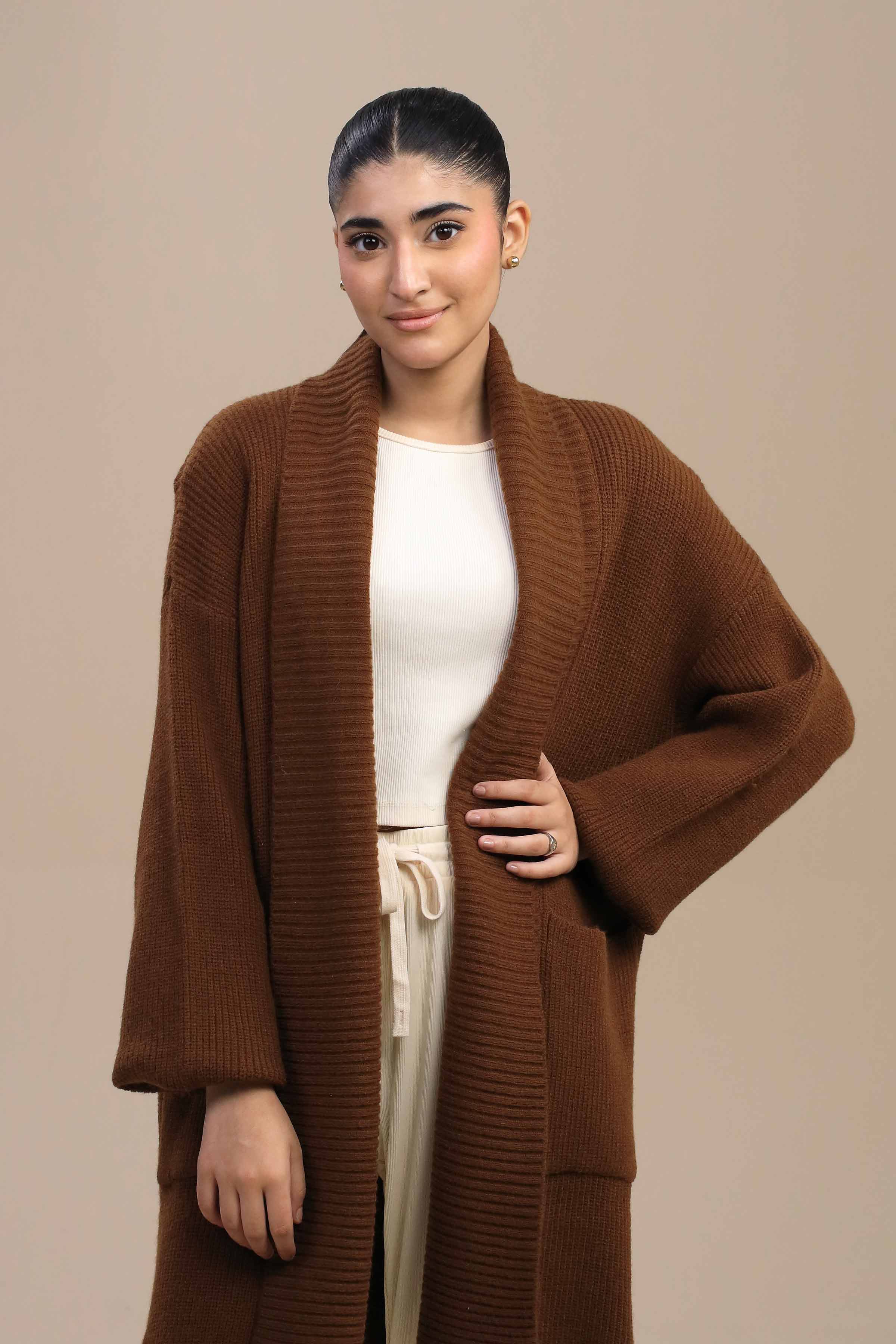【超希少】  205w39nyc Knit Stole TWRHLL by Christie Brinkley Cable Knit Cardigan | HSN