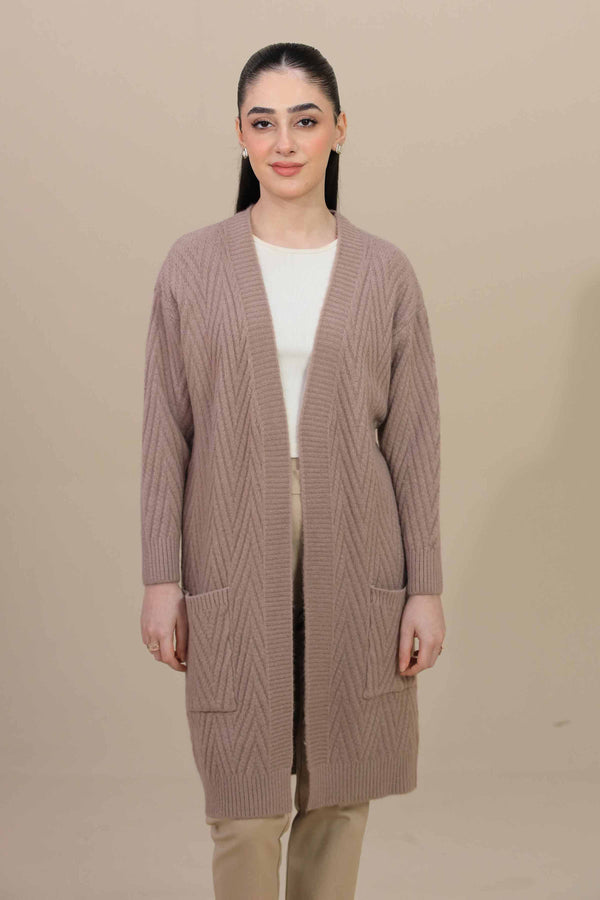 Beige Long Sweater-446990118 for Women – Long Sweaters Collection | Nishat | Shop Online