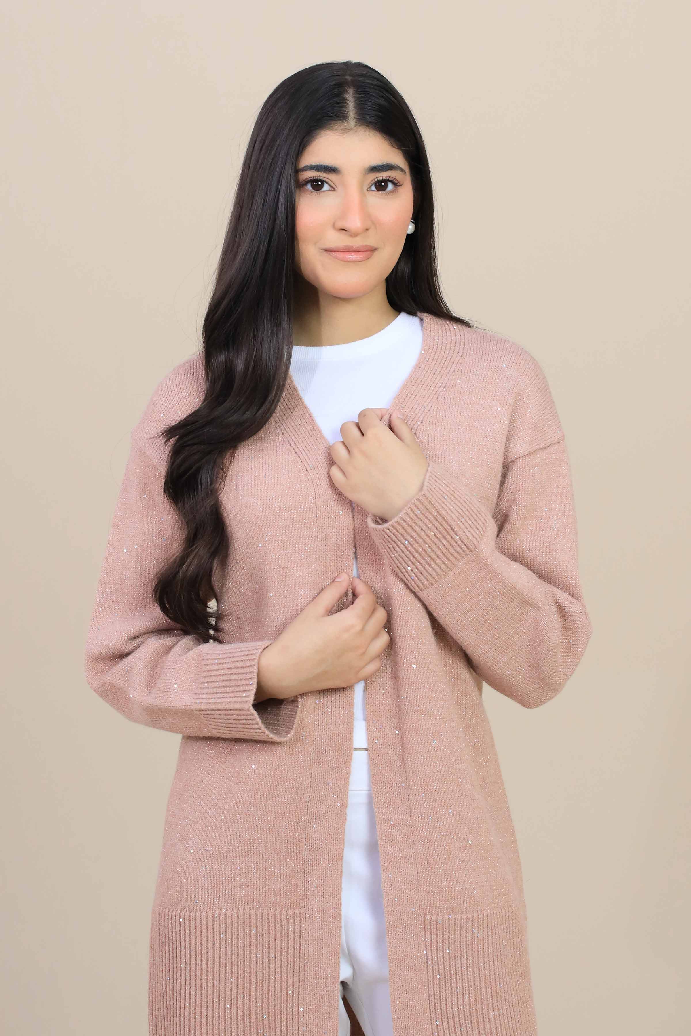 Pink Long Sweater-447020105