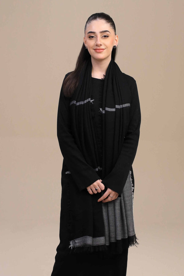 Black Women Shawl-447172103  for Women – Women Shawl Collection | Nishat | Shop Online
