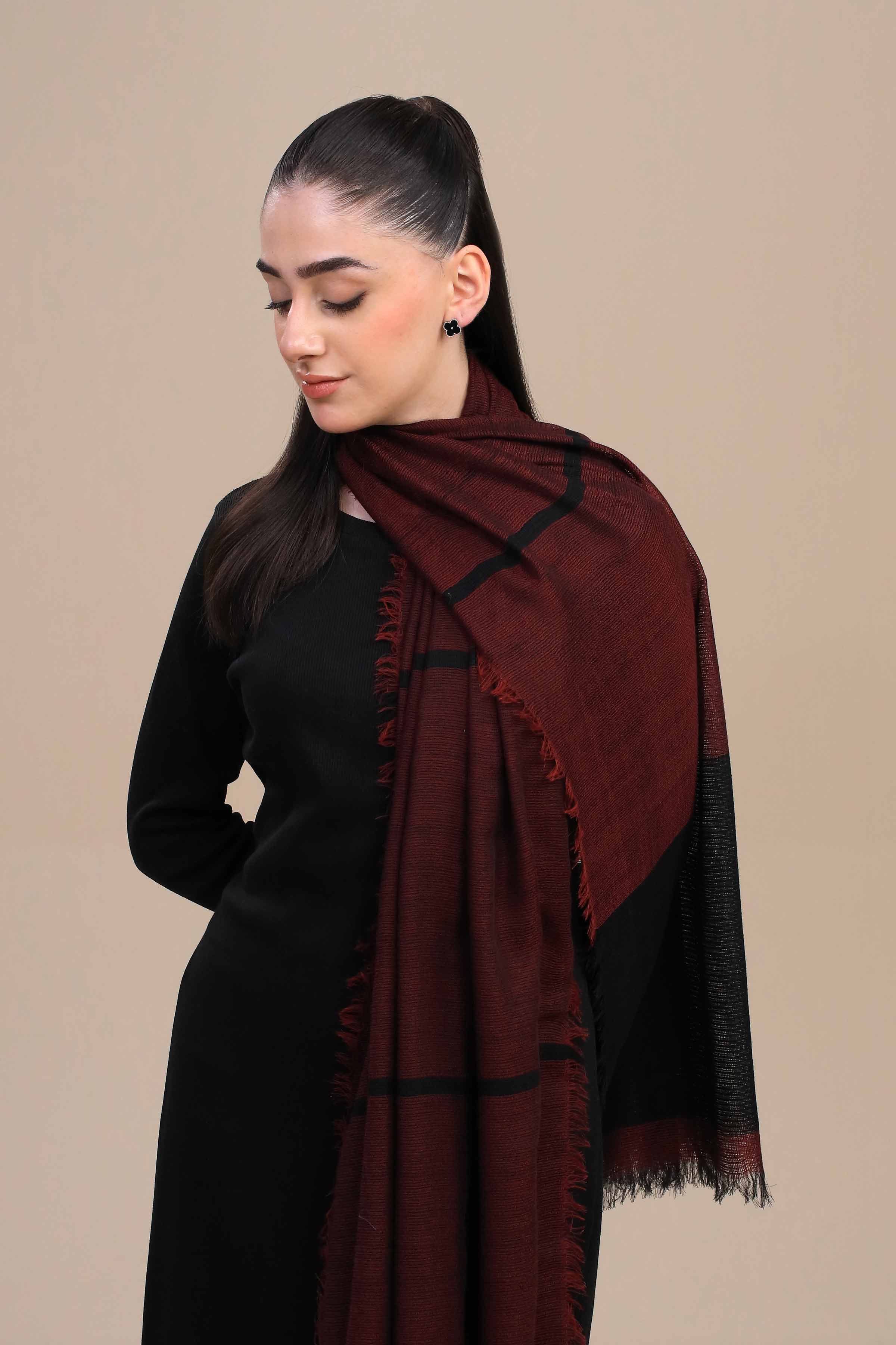 Maroon Women Shawl-447172122  for Women – Women Shawl Collection | Nishat | Shop Online