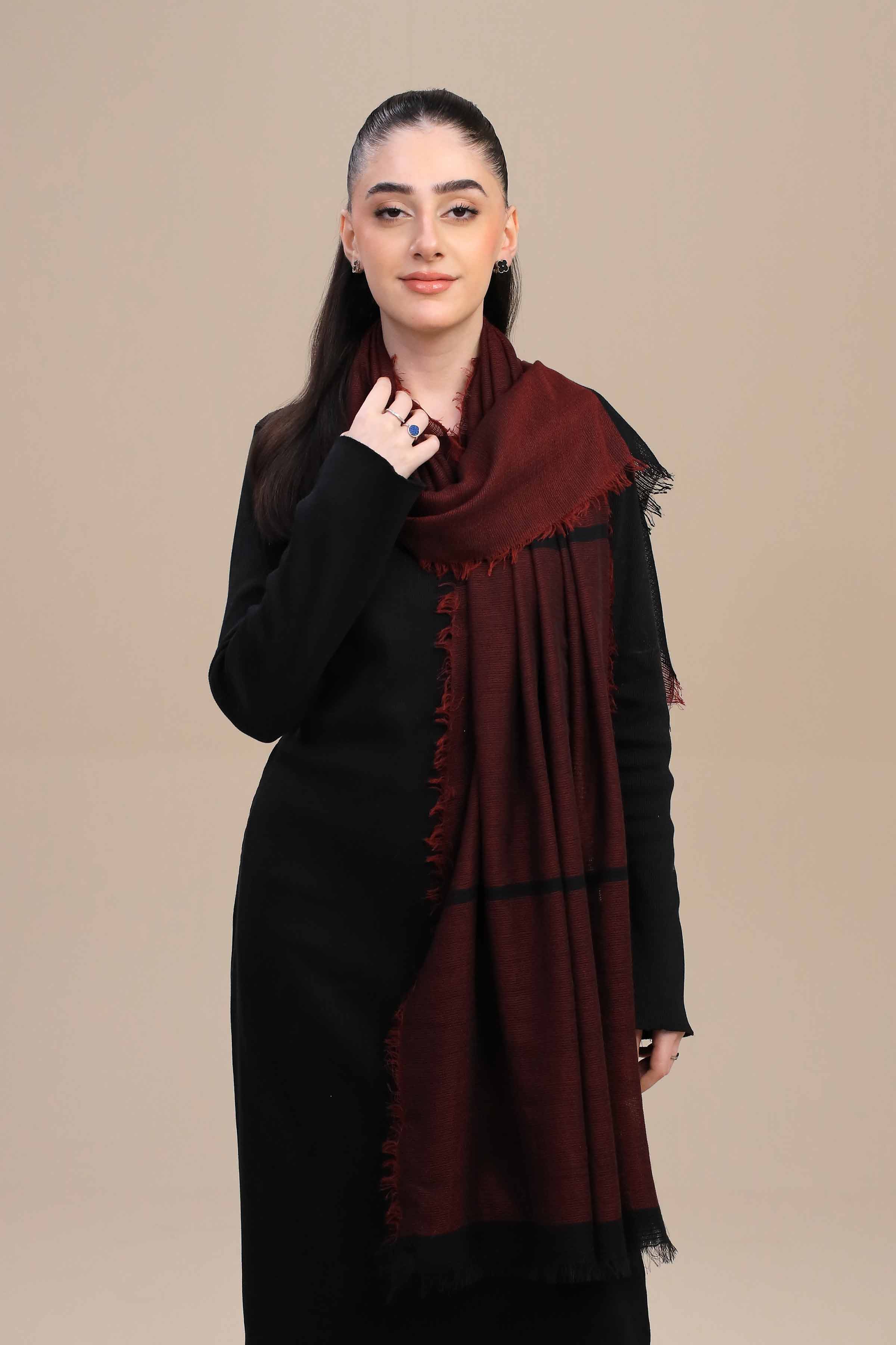 Maroon Women Shawl-447172122  for Women – Women Shawl Collection | Nishat | Shop Online