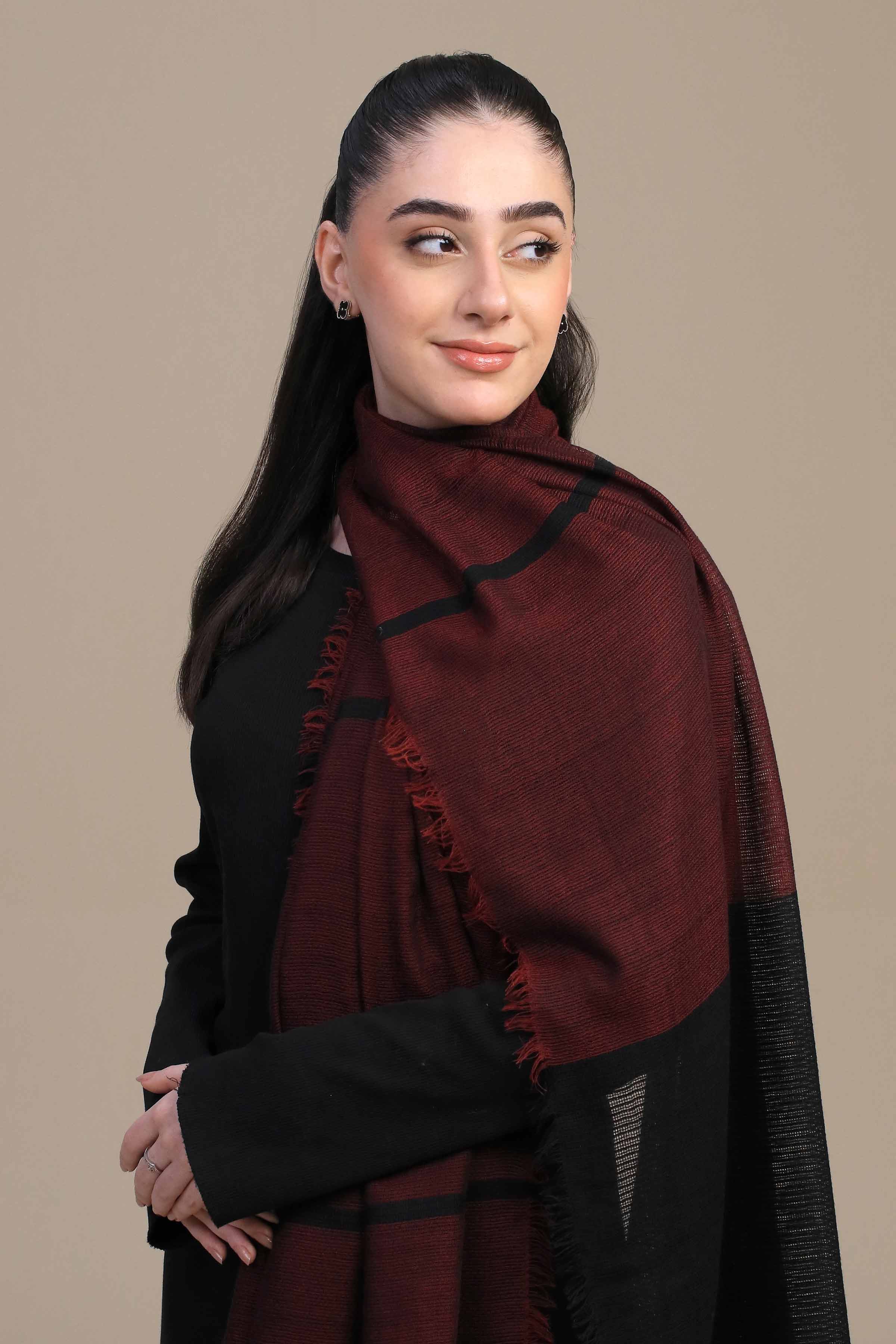 Maroon Women Shawl-447172122  for Women – Women Shawl Collection | Nishat | Shop Online