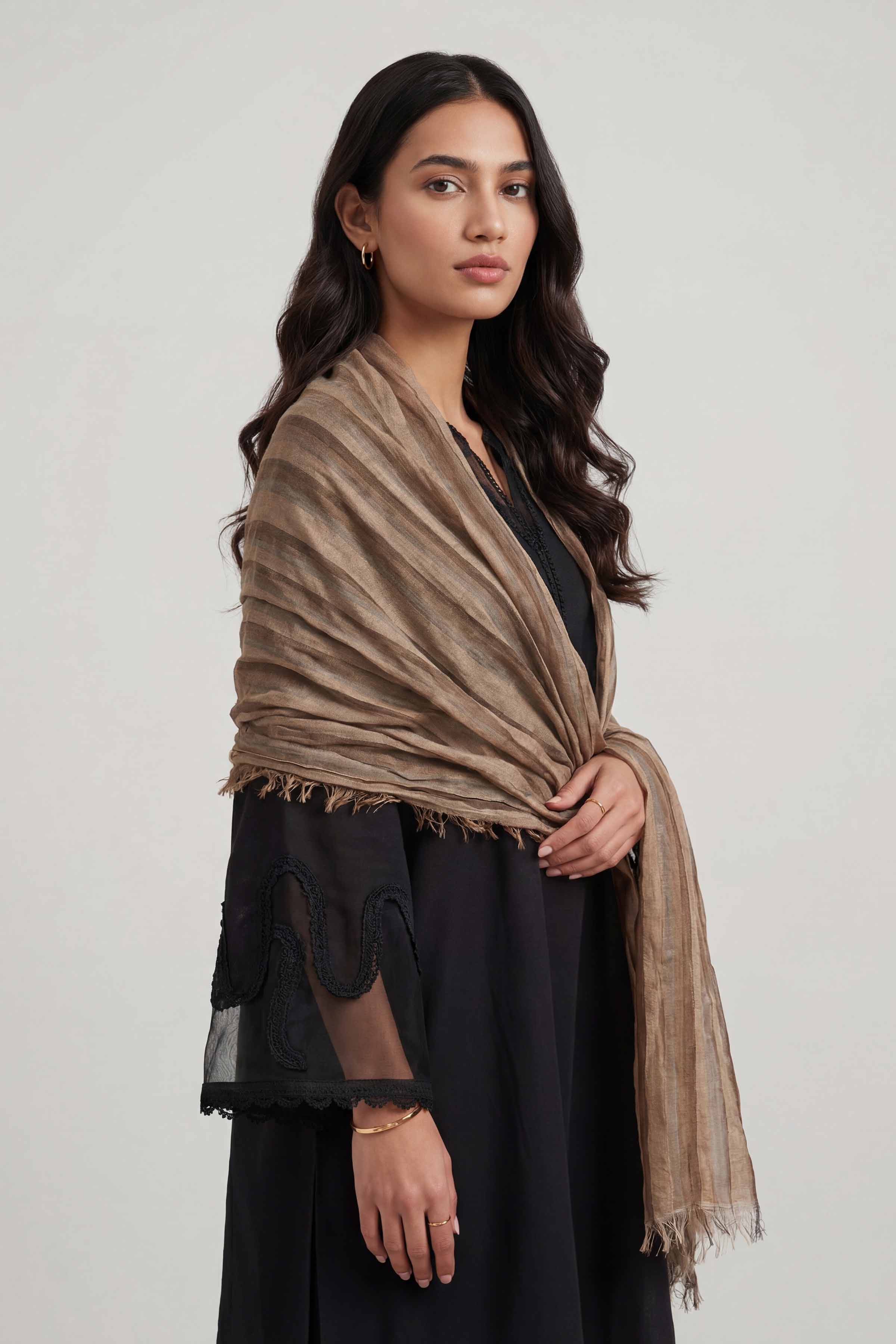 Brown Women Scarf-447342113