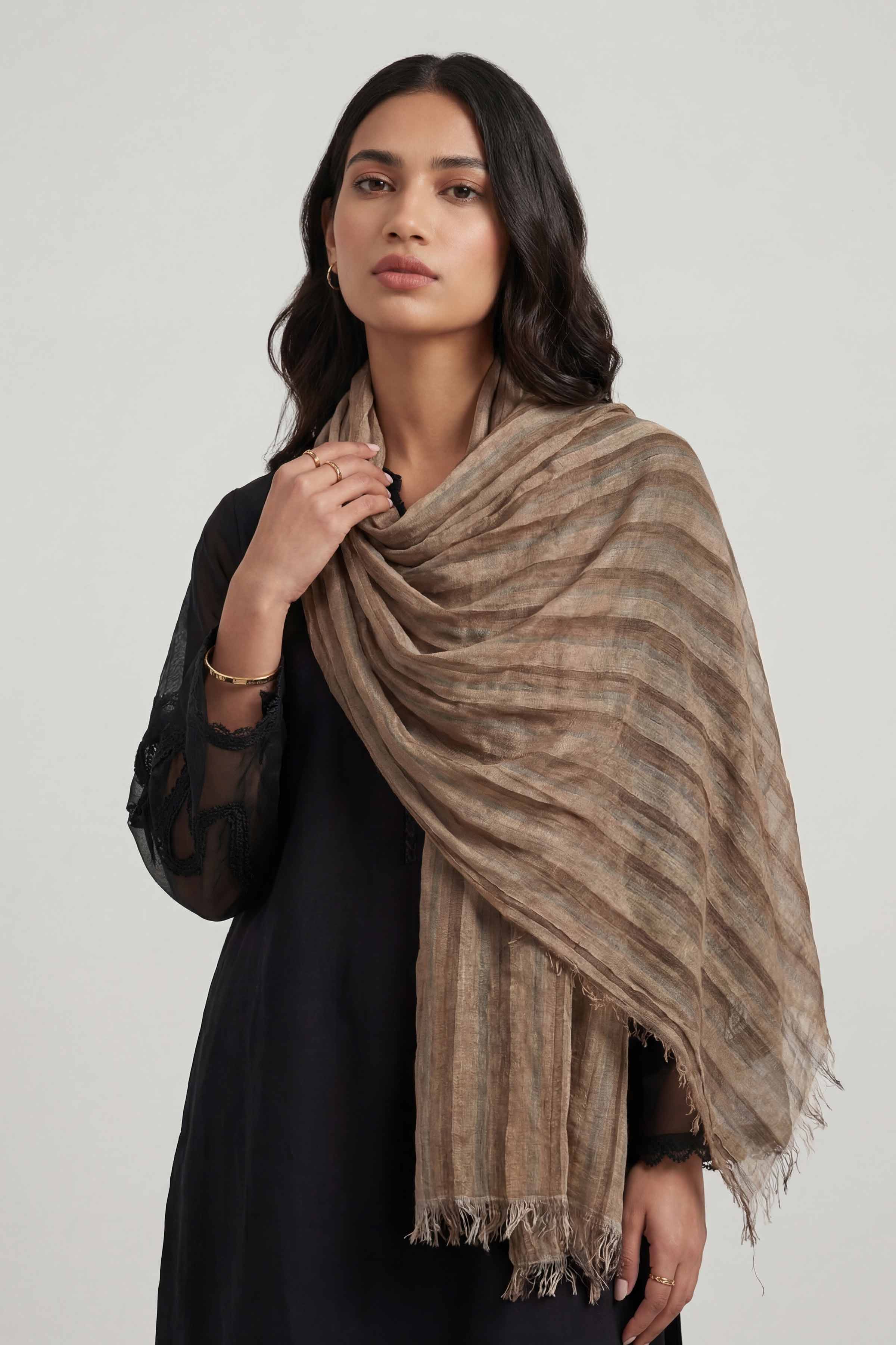 Brown Women Scarf-447342113