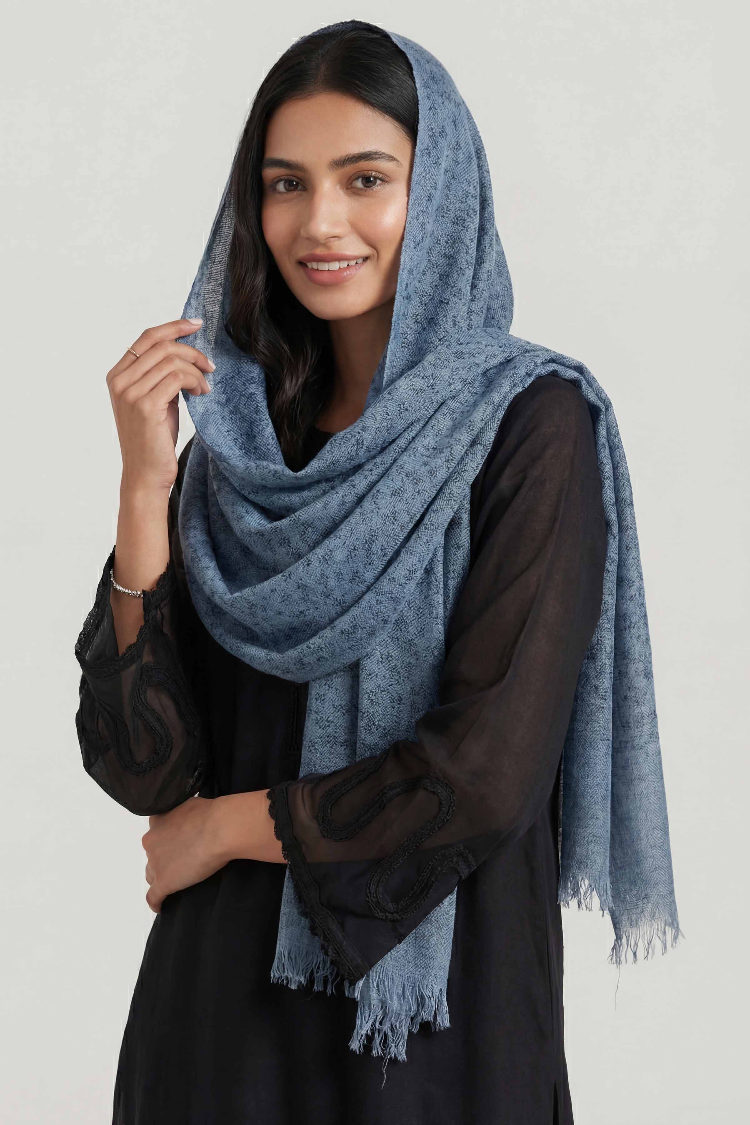 Blue Women Scarf-447352108