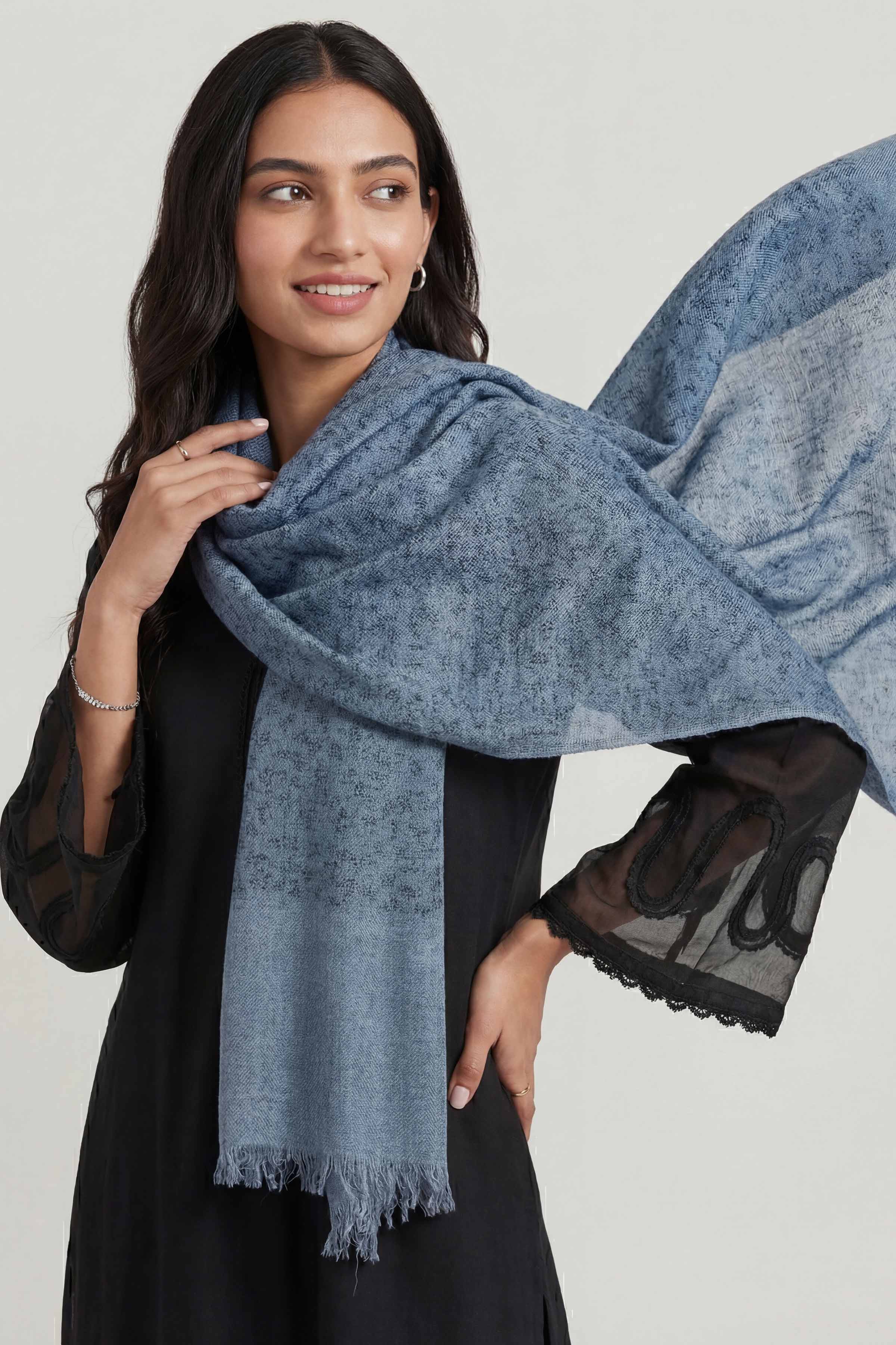 Blue Women Scarf-447352108
