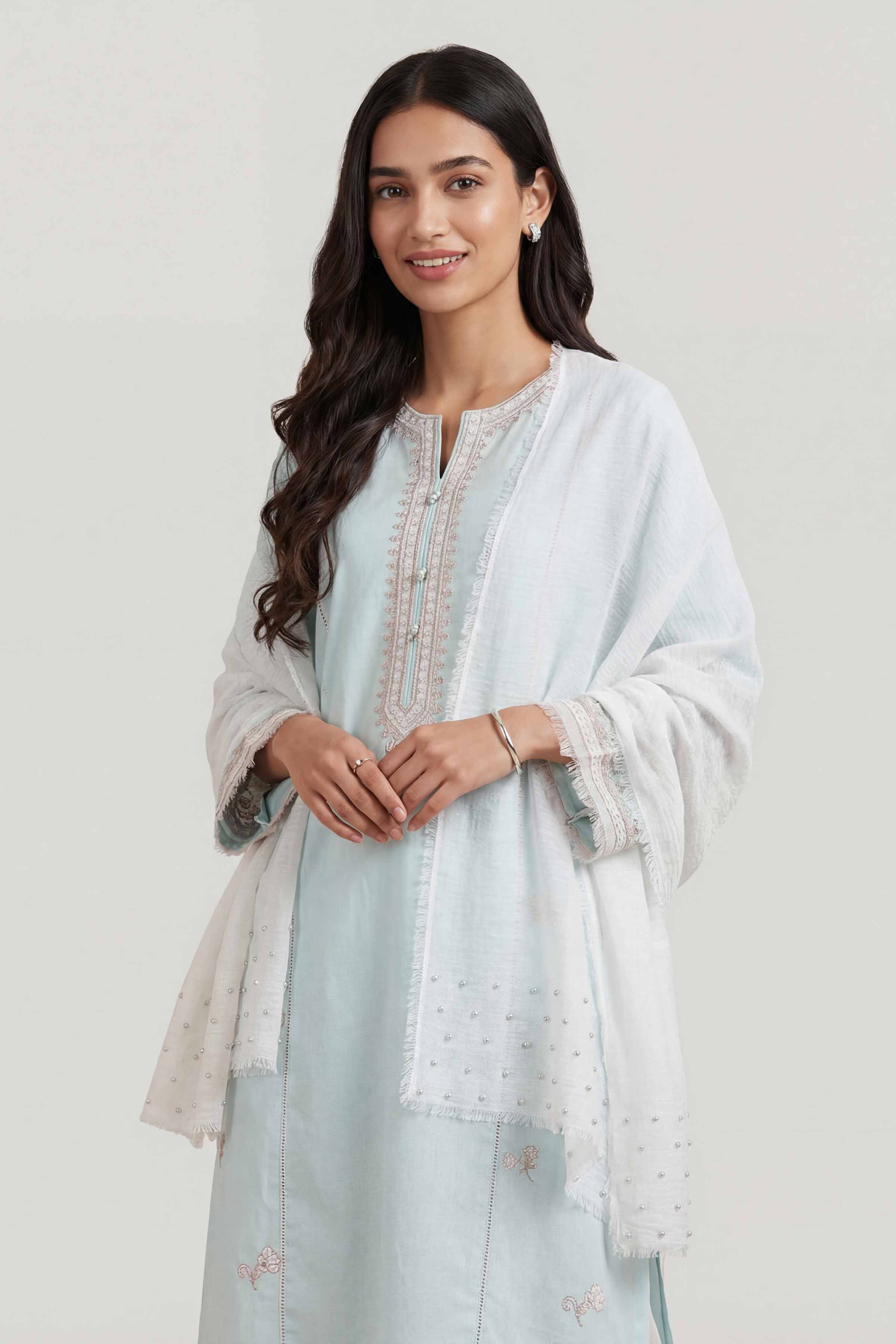 White Women Scarf-447362112