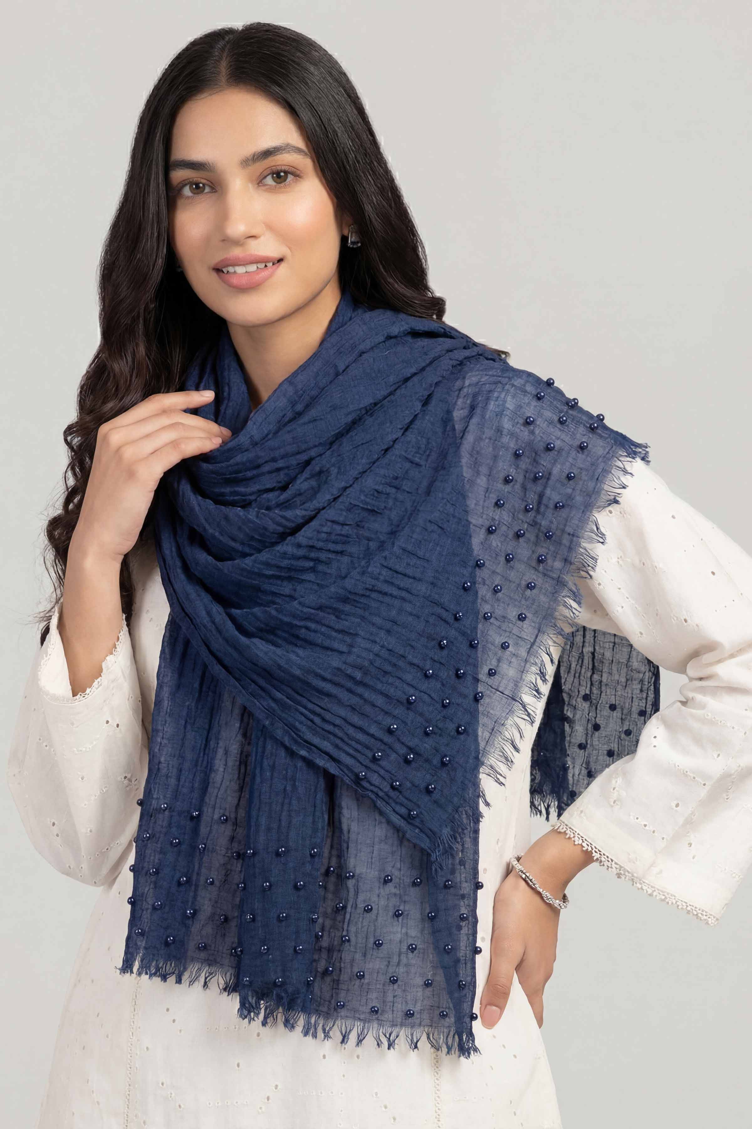 Navy Women Scarf-447362121