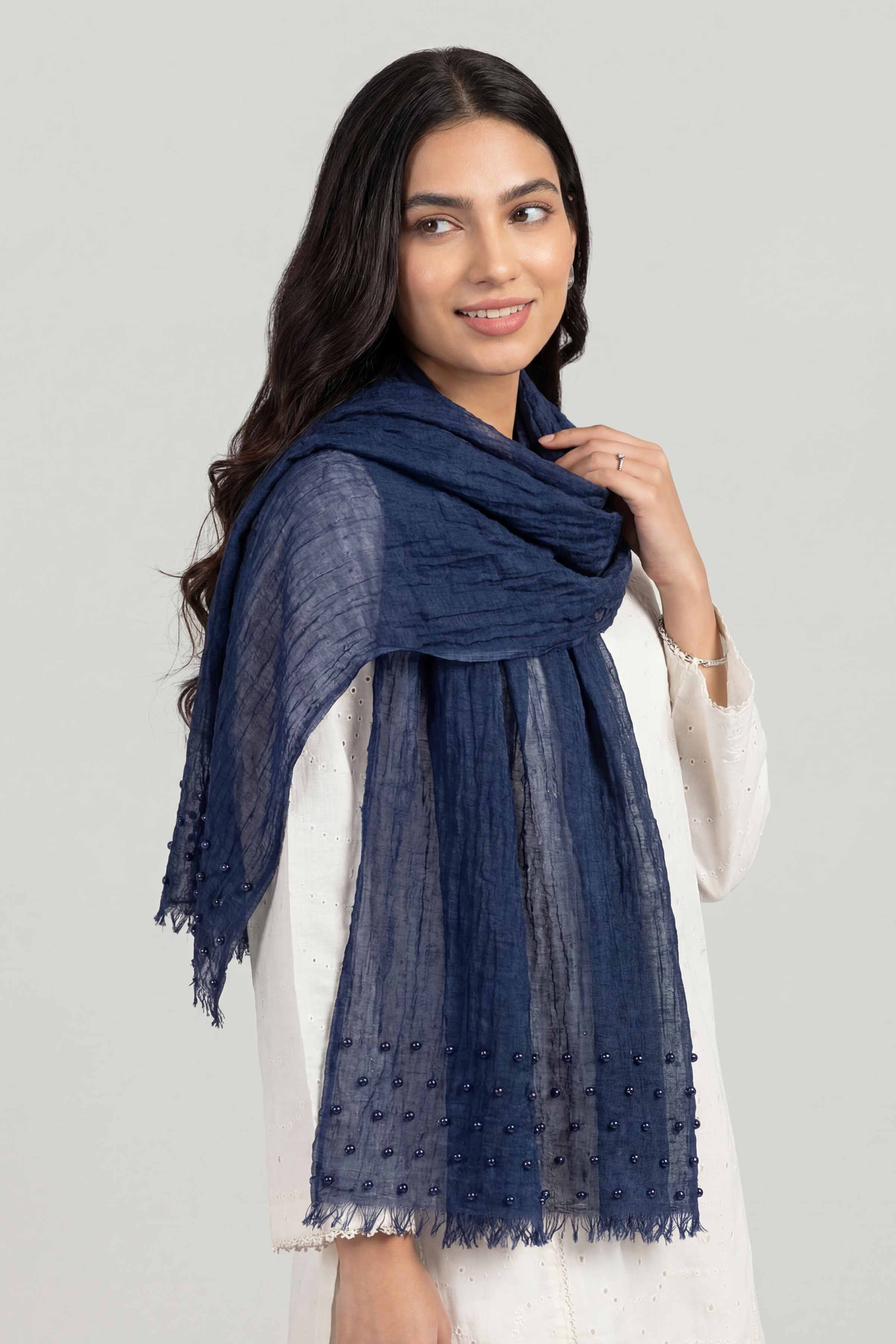 Navy Women Scarf-447362121