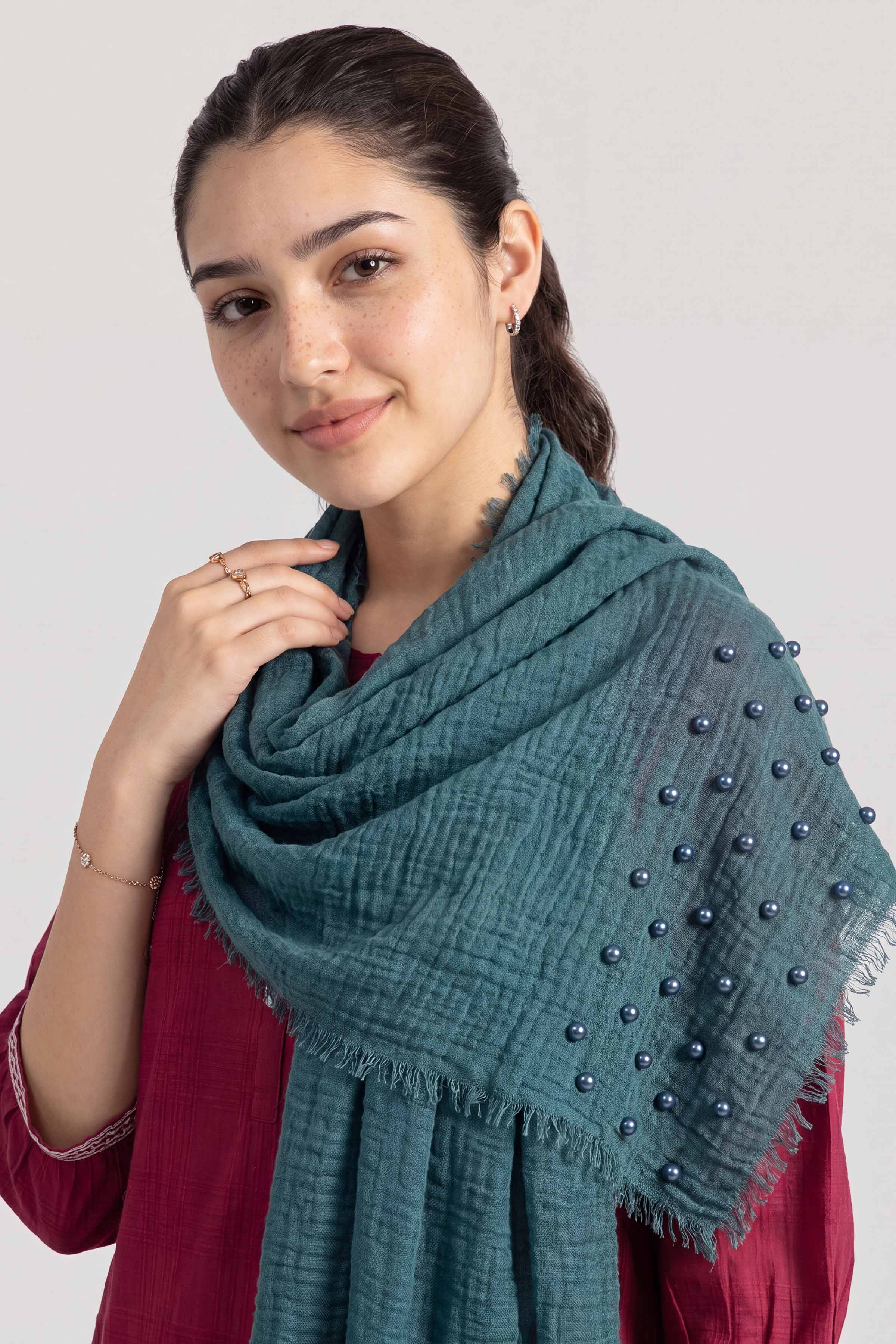 Light Green Women Scarf-447372116