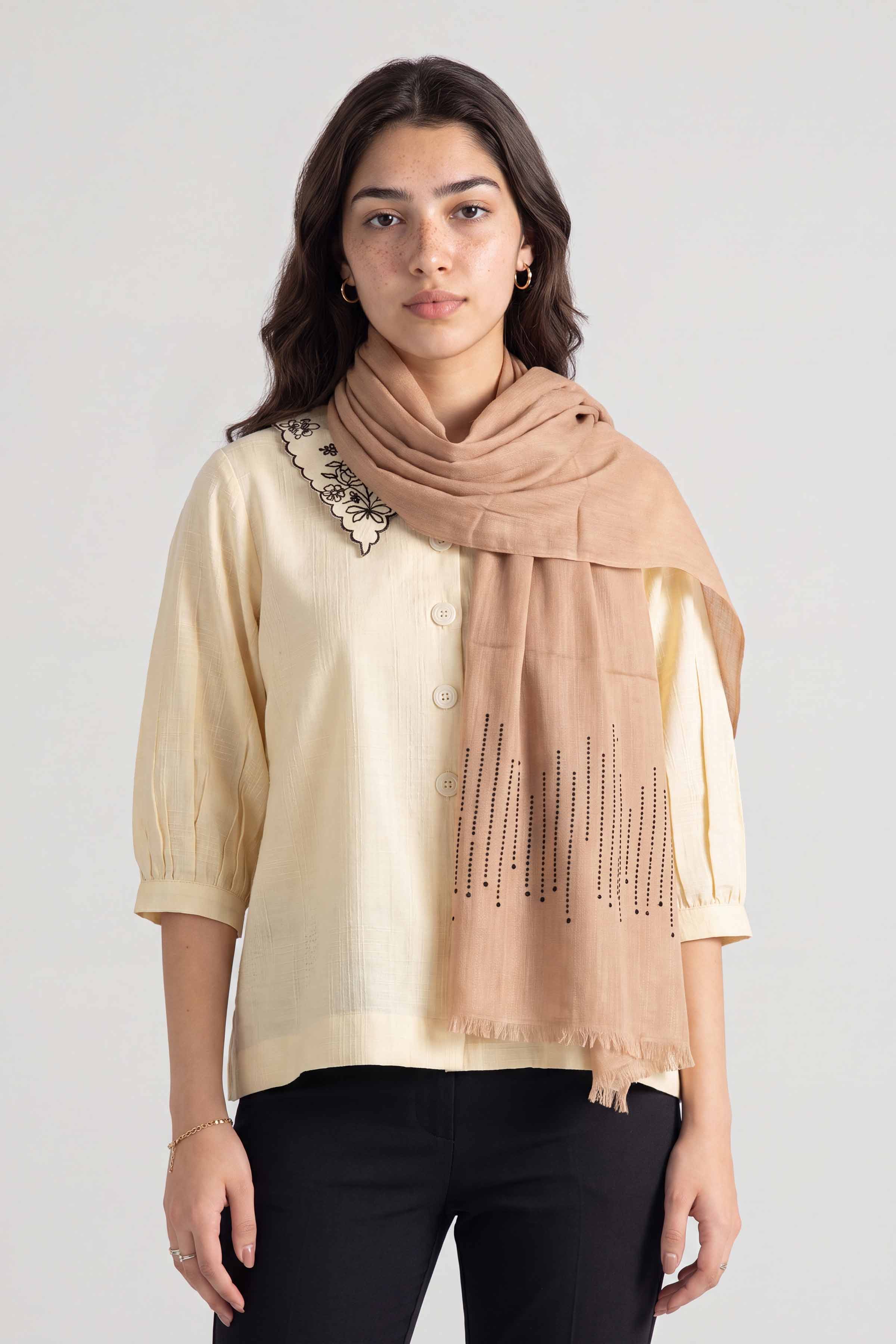 Brown Women Scarf-447382113