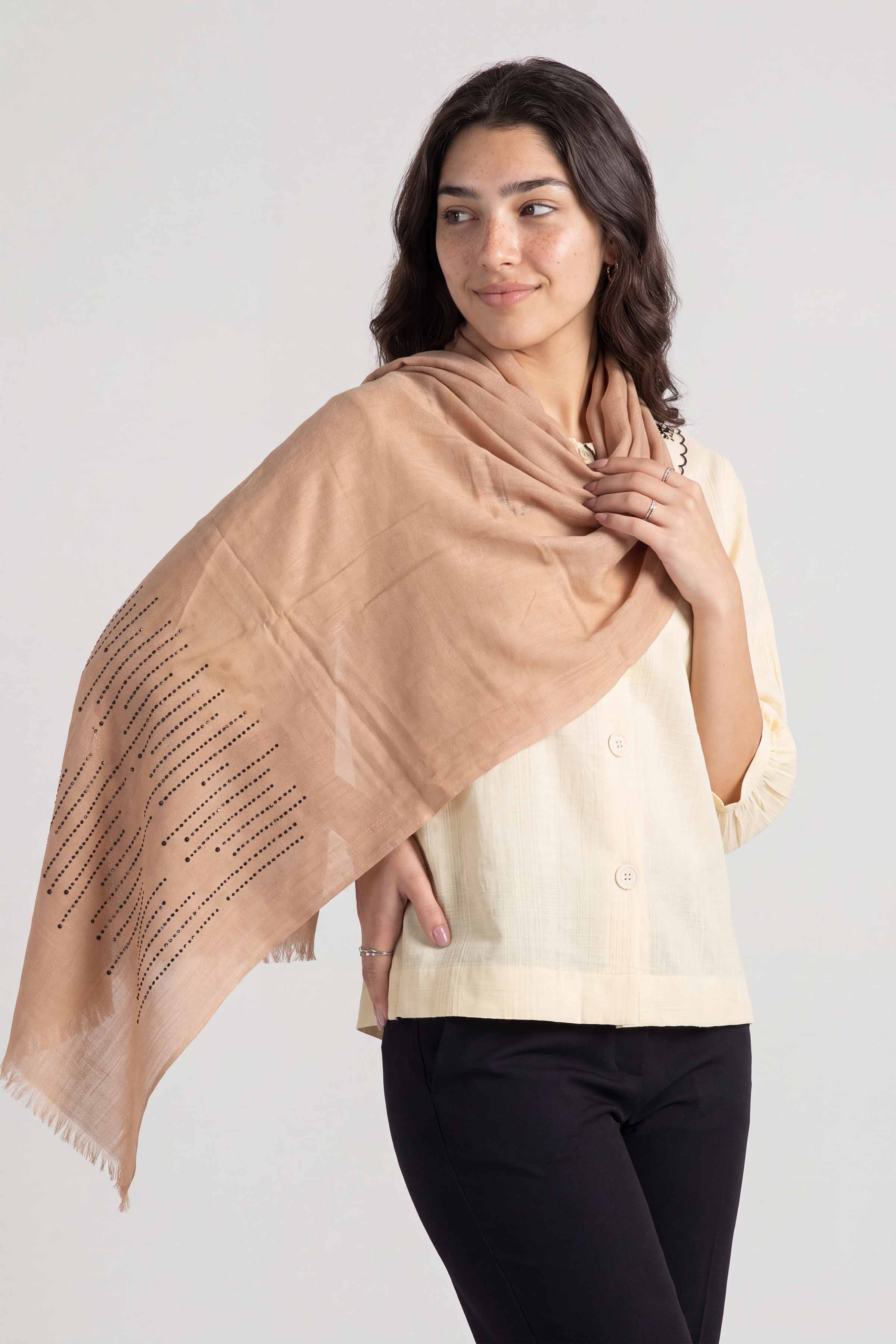 Brown Women Scarf-447382113