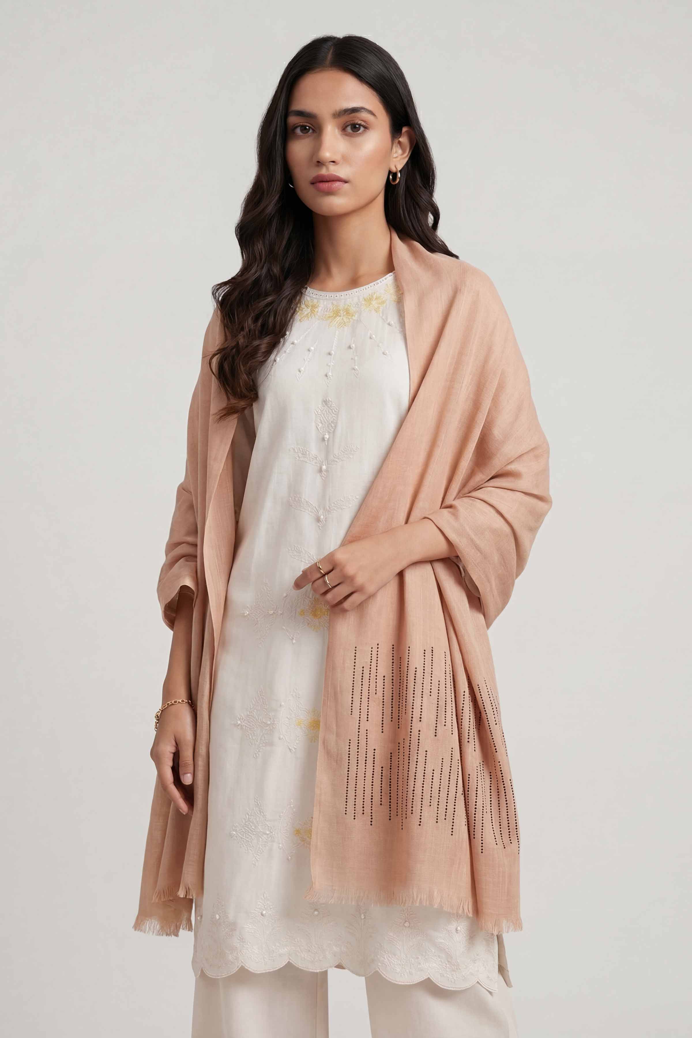 Beige Women Scarf-447382118