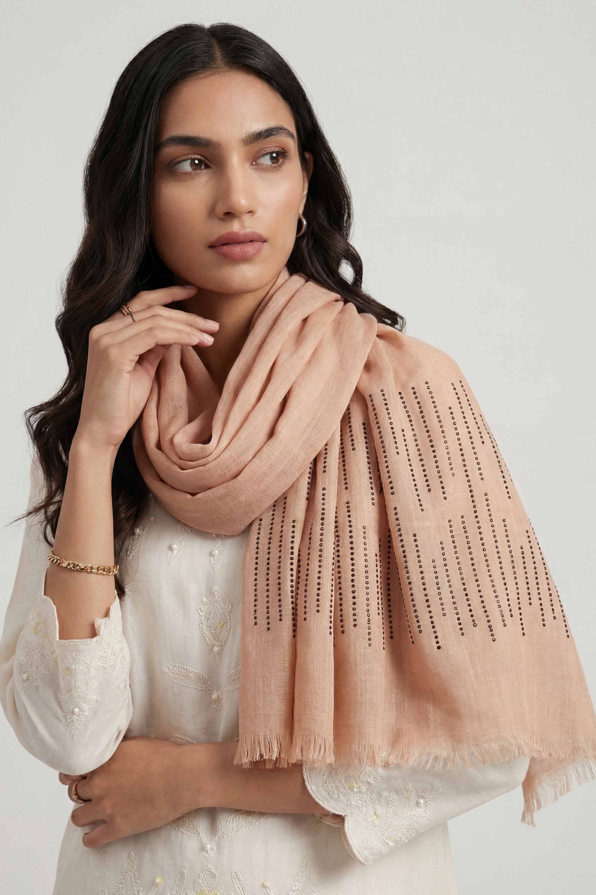 Beige Women Scarf-447382118