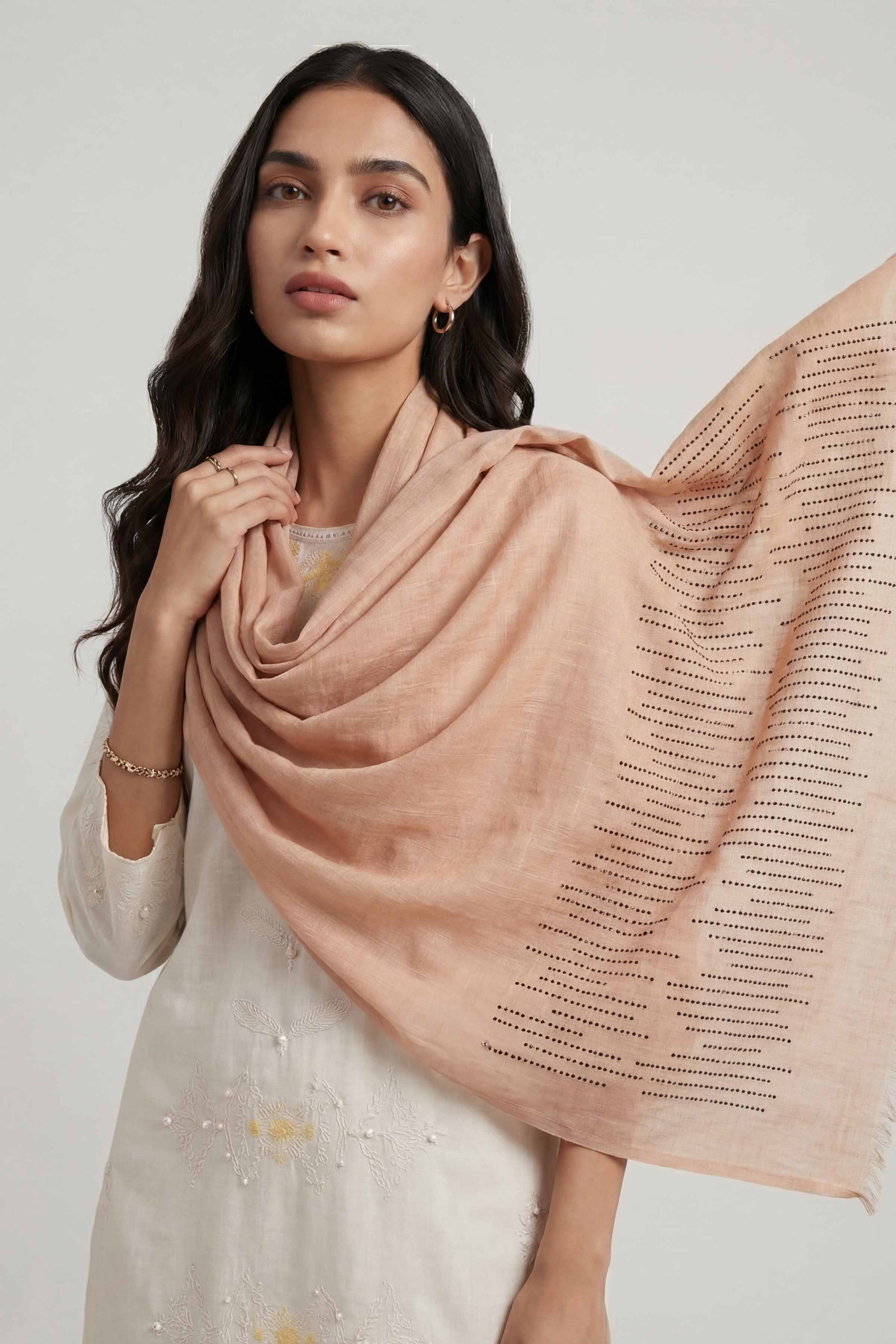 Beige Women Scarf-447382118