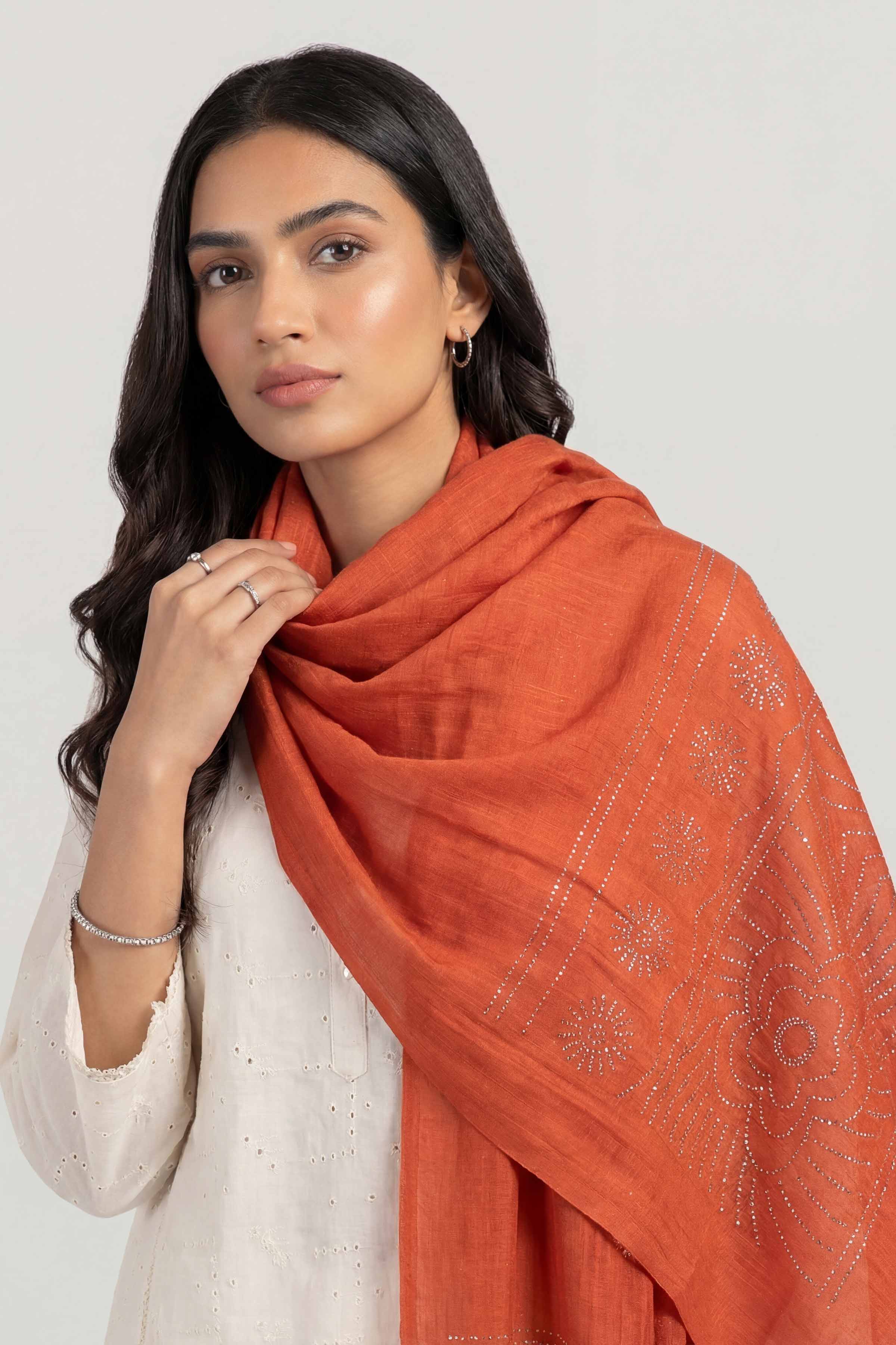 Red Women Scarf-447392101