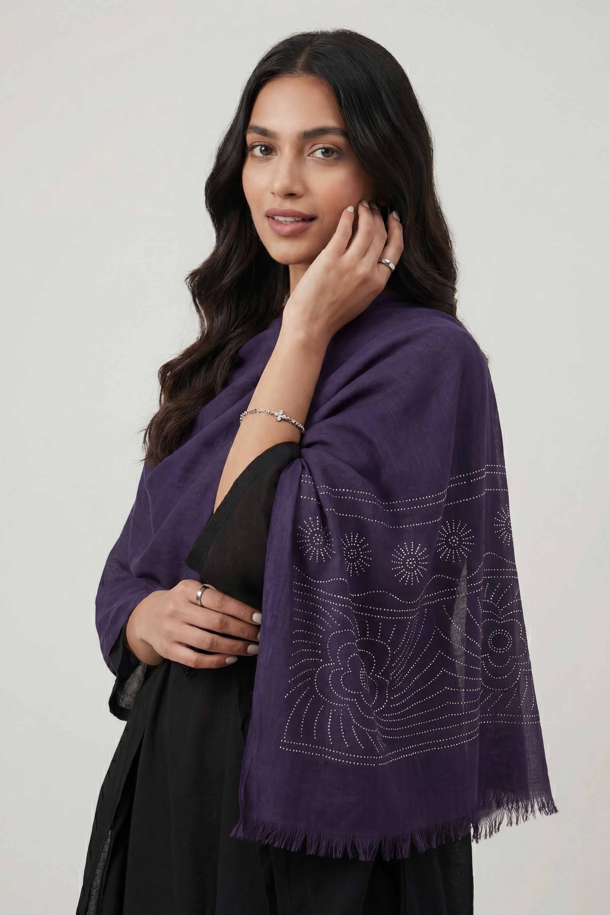 Blue Women Scarf-447392108