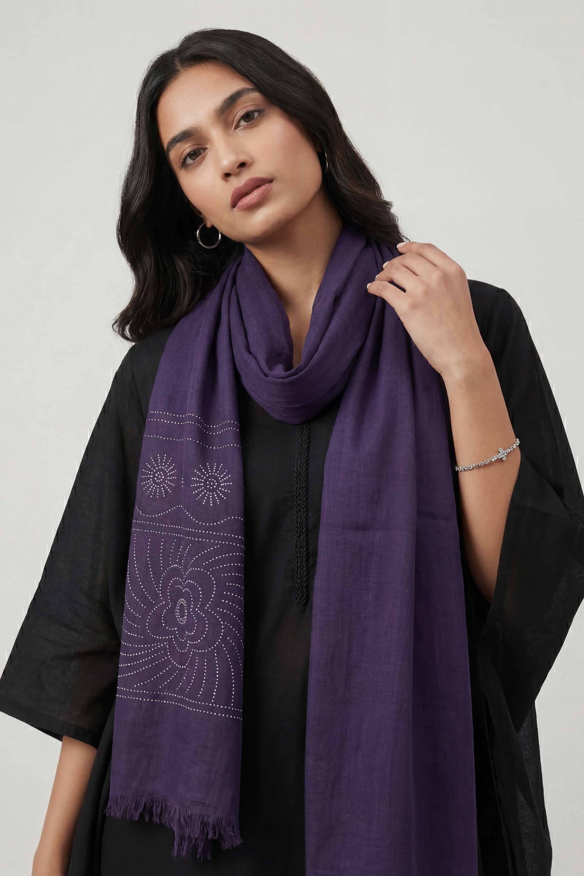 Blue Women Scarf-447392108