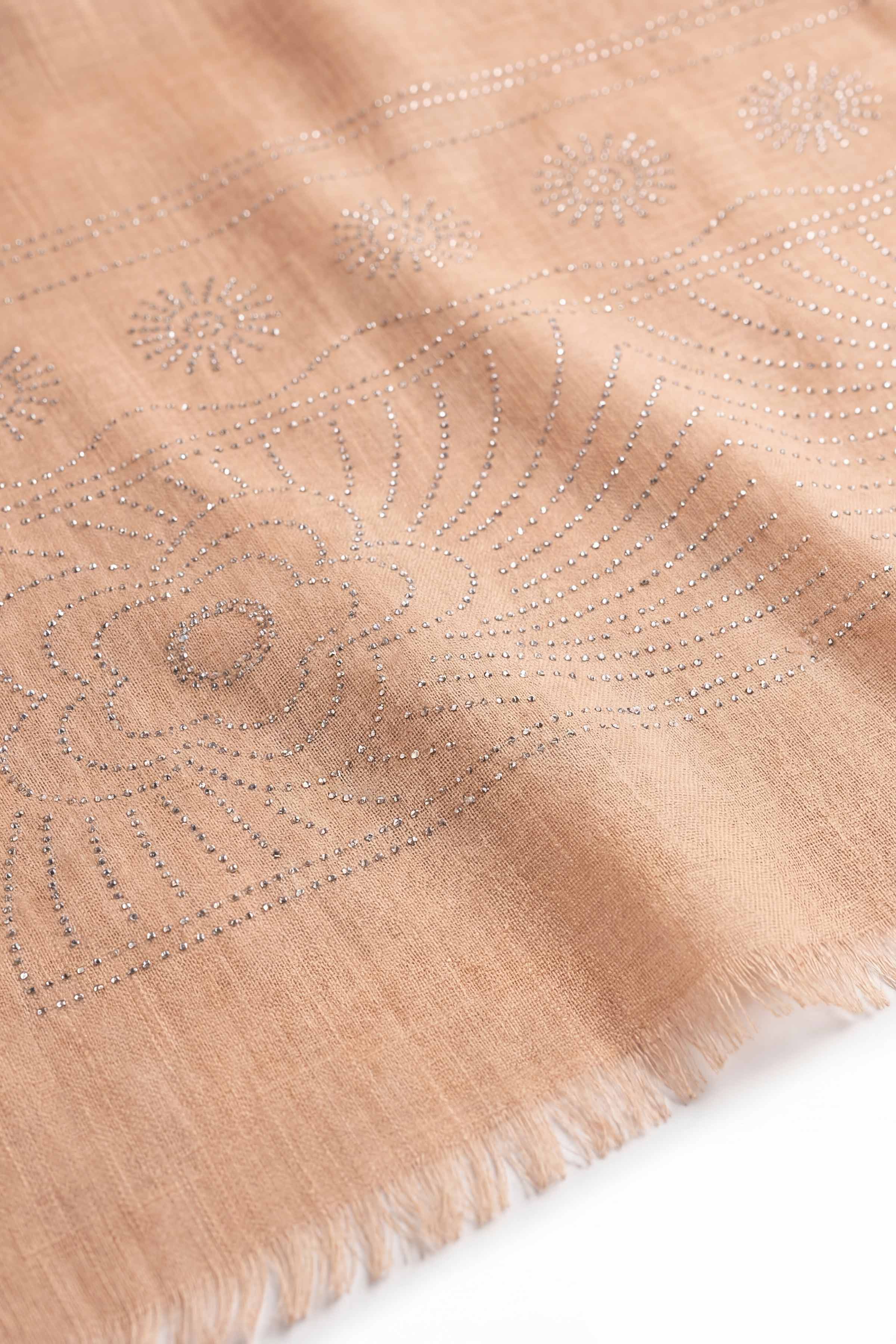 Beige Women Scarf-447392118