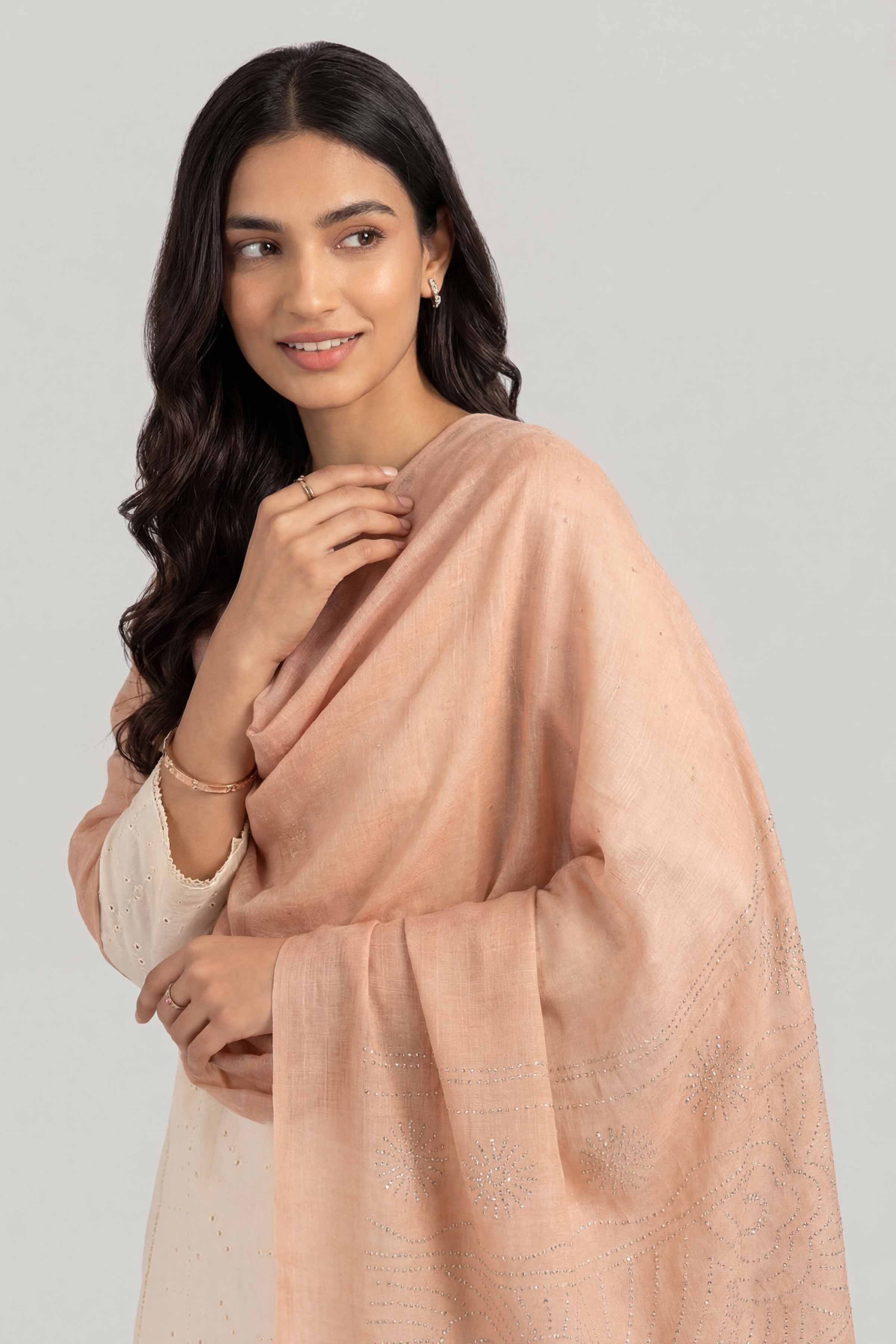 Beige Women Scarf-447392118