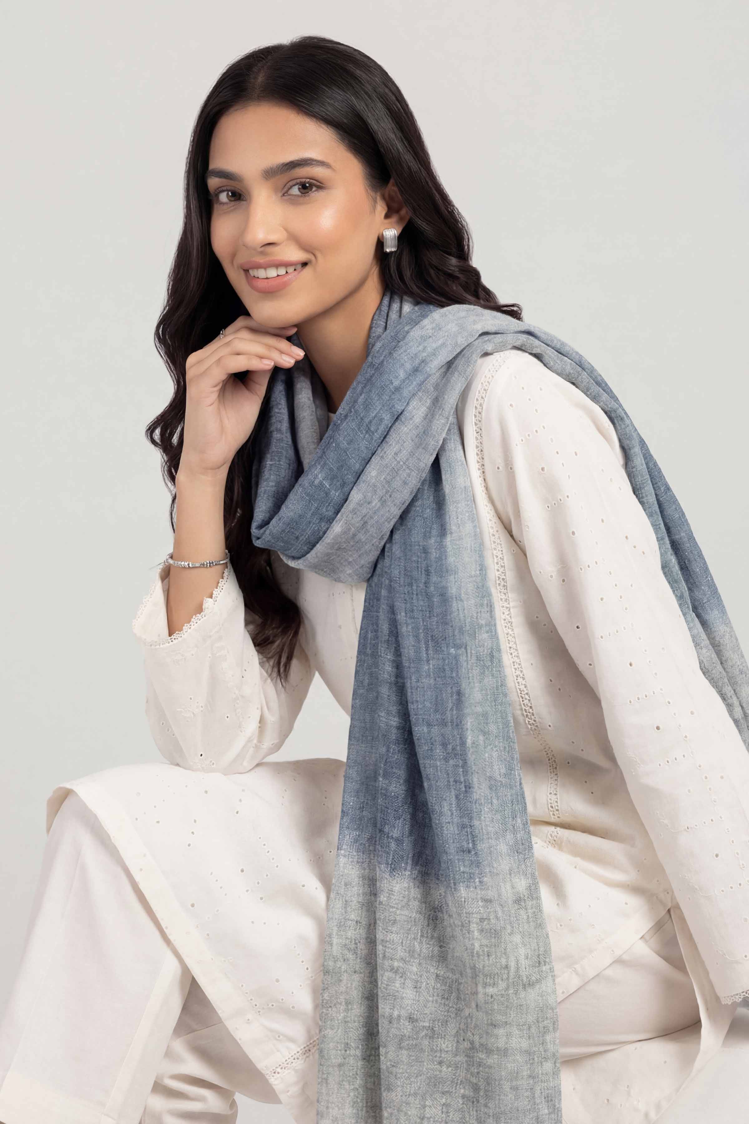 Blue Women Scarf-447402108