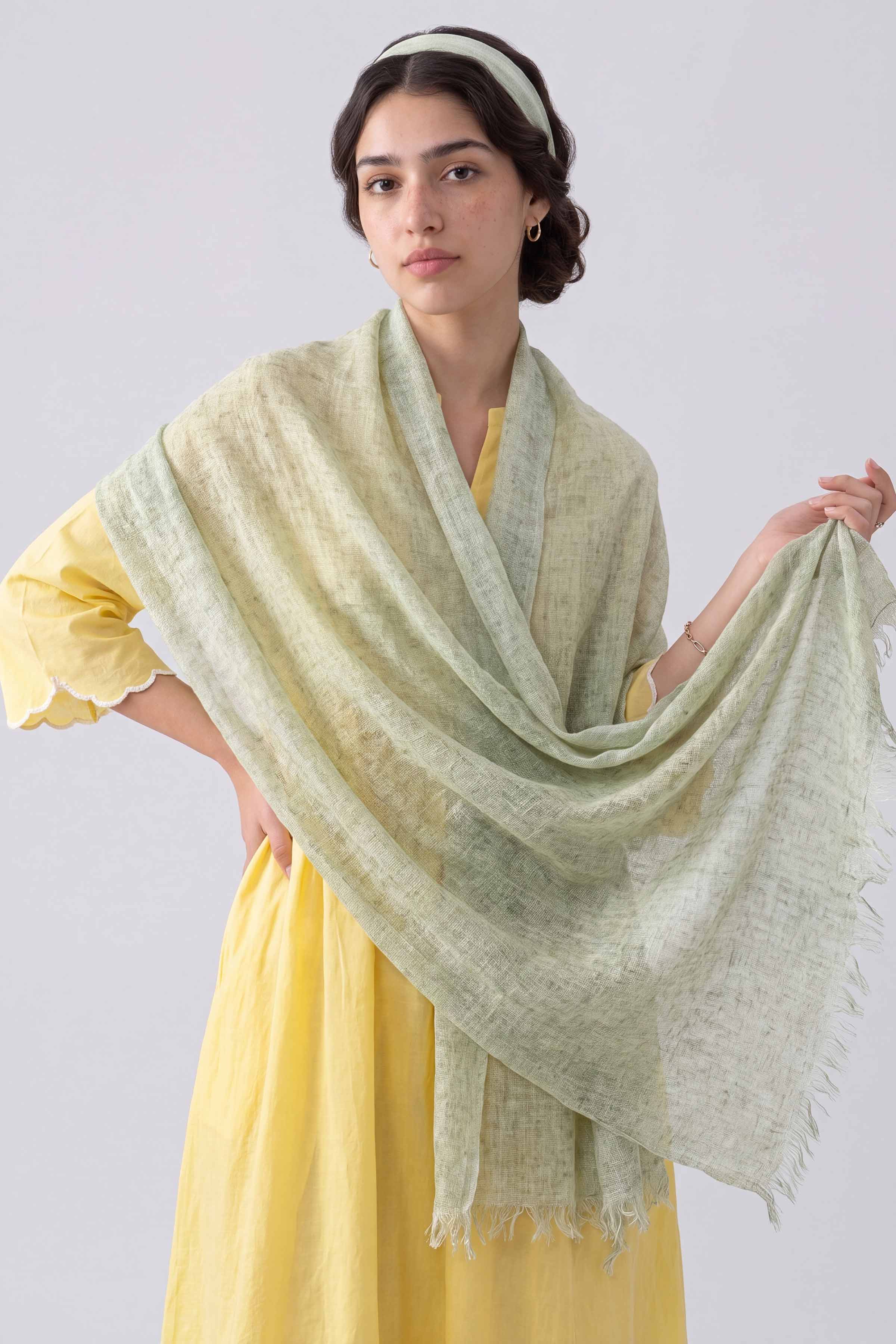 Light Green Women Scarf-447412116