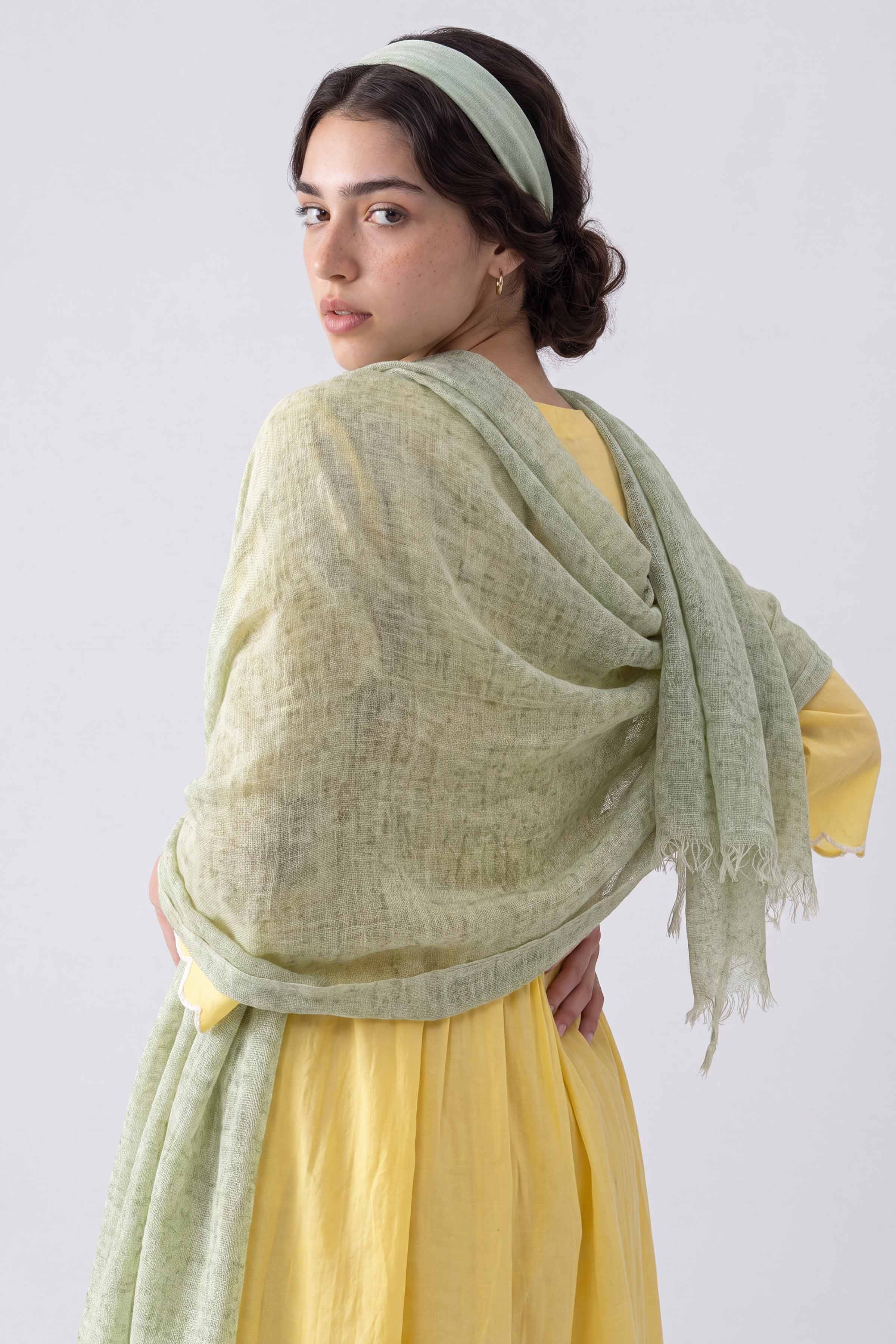 Light Green Women Scarf-447412116