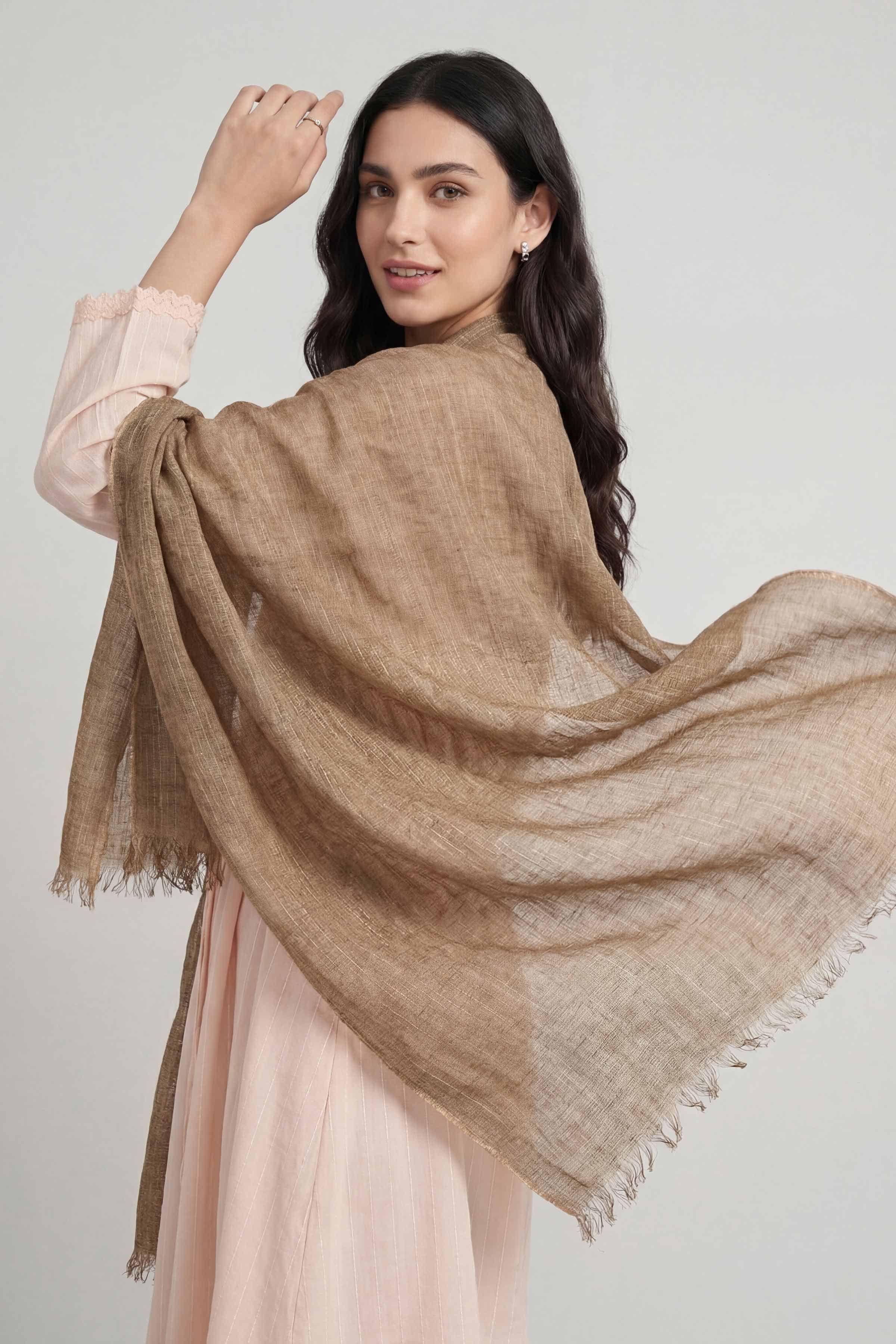 Brown Women Scarf-447422113